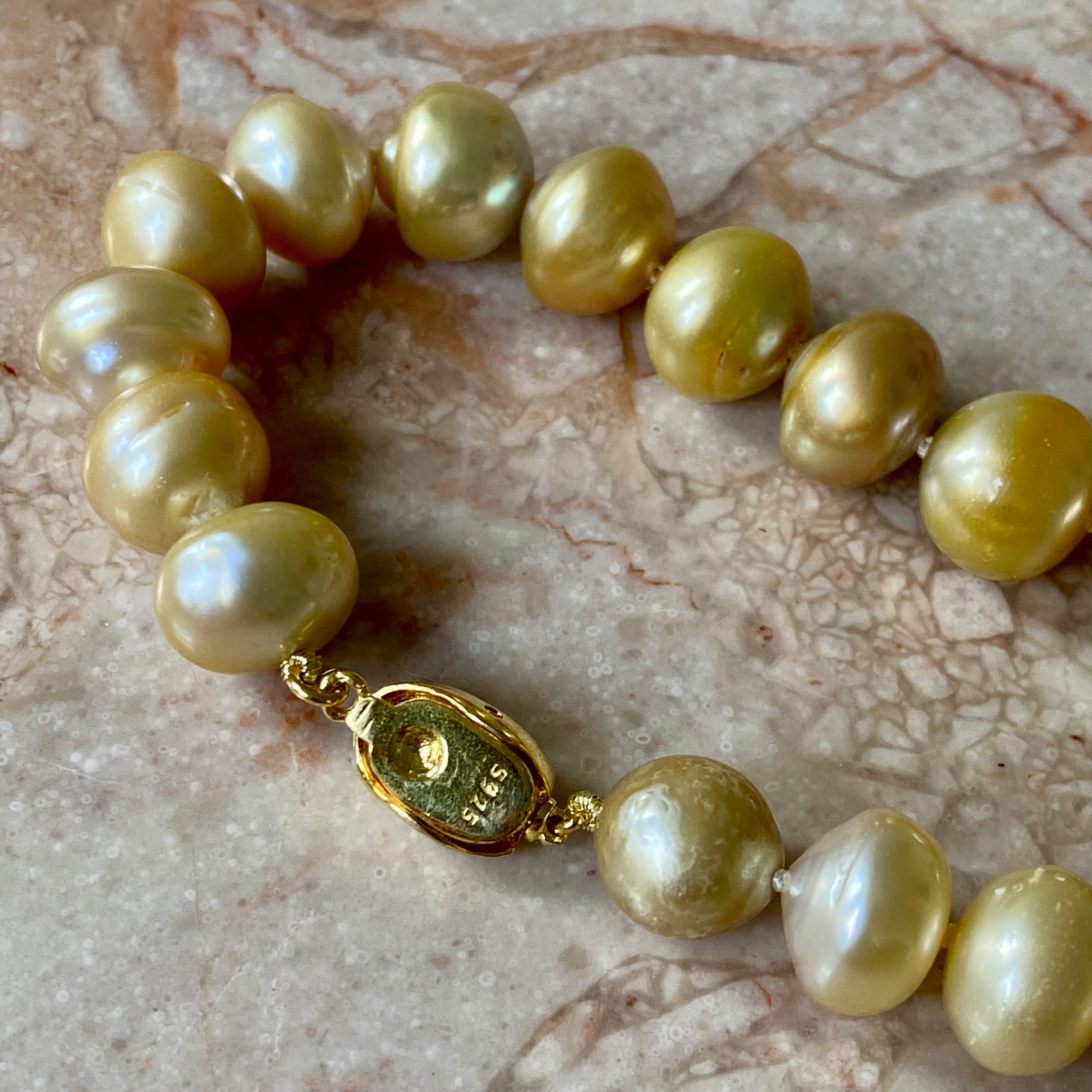 By Danilova, Gold Pearl, Peridot & Yellow Sapphire Pendant Necklace14.png