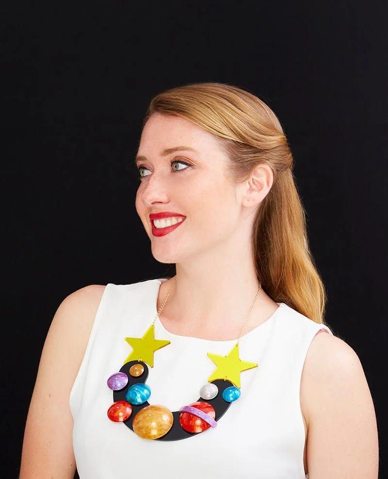 Danilova, La Vidriola, Playing with the Planets and Stars, Statement Acrylic Necklace2.jpg