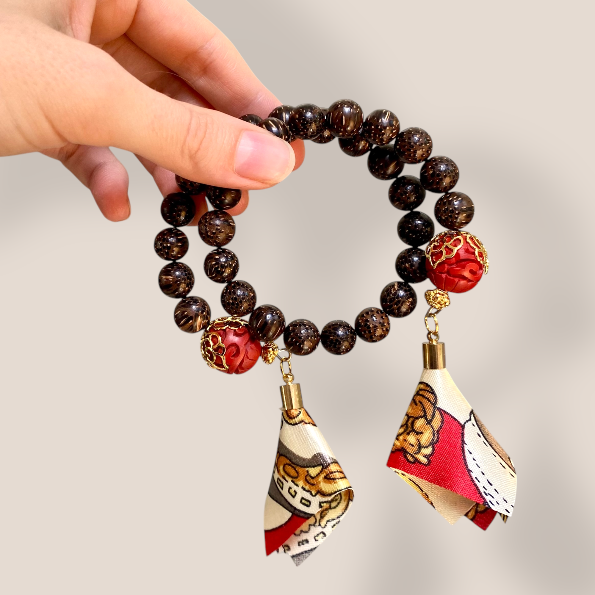 By Danilova, Vintage Multi-Bead, Coil Wrap Spiral Bracelet103.PNG