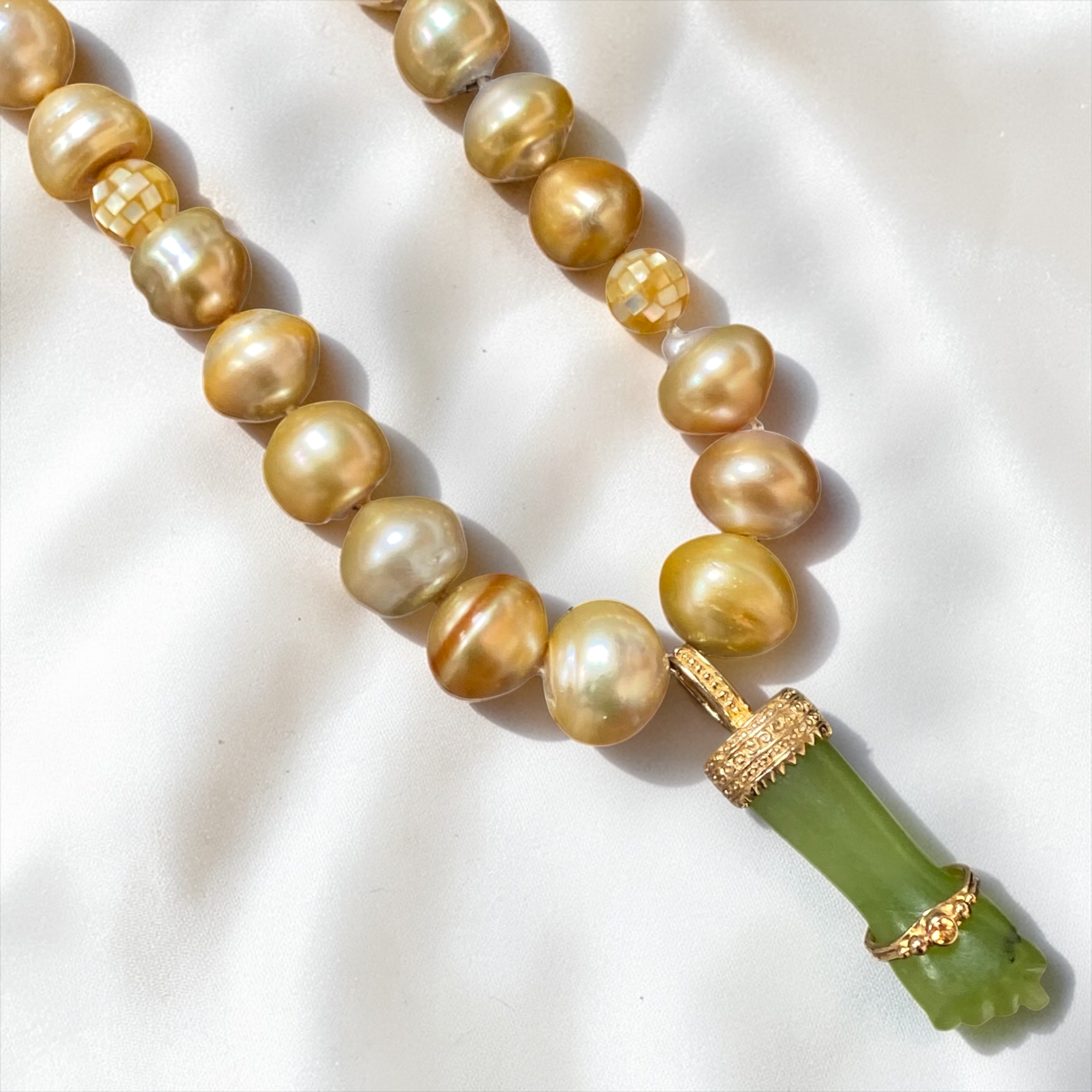 By Danilova, Gold Pearl, Peridot & Yellow Sapphire Pendant Necklace19.PNG