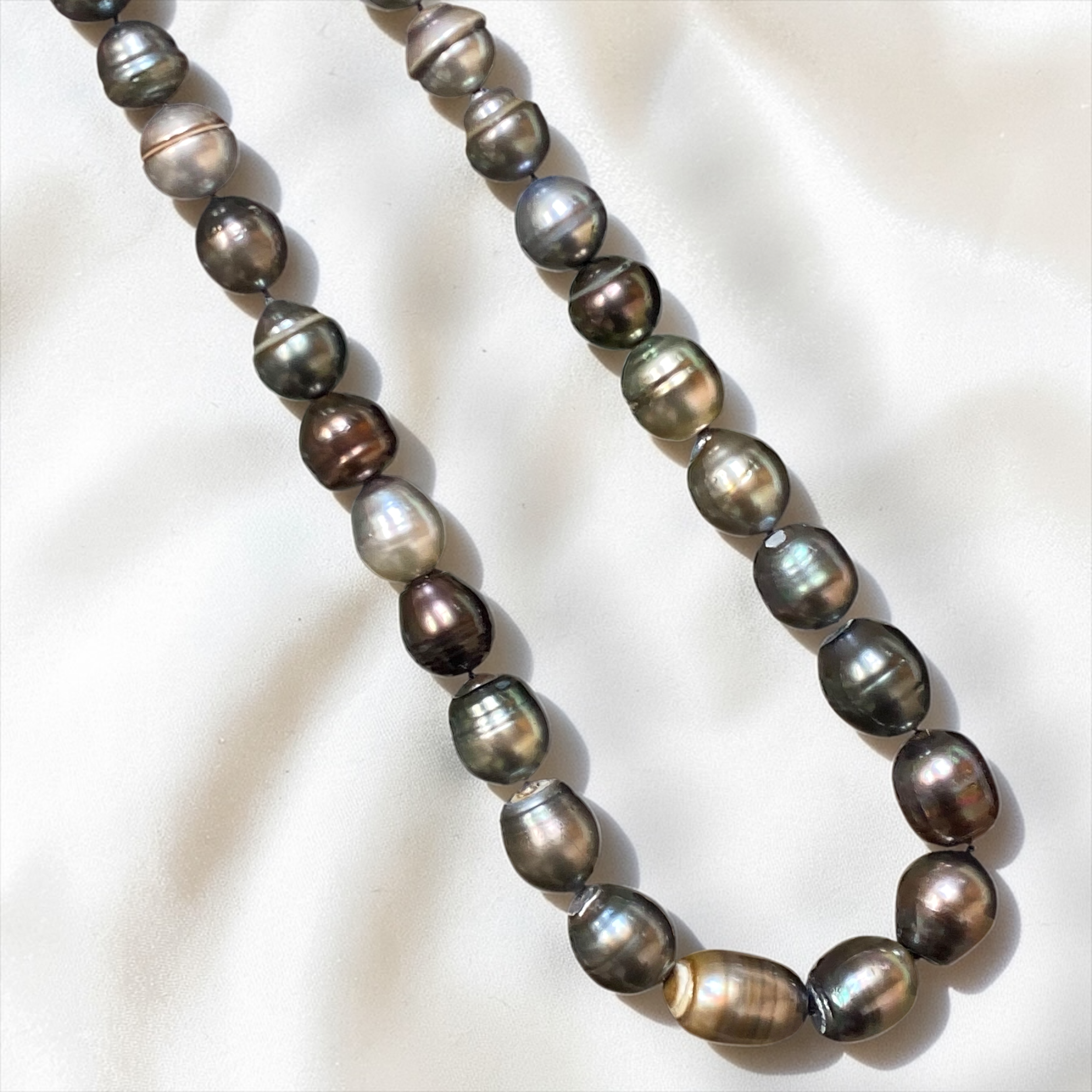 By Danilova, Dark Peacock Pearl and Gemstone Clasp Necklace14.PNG