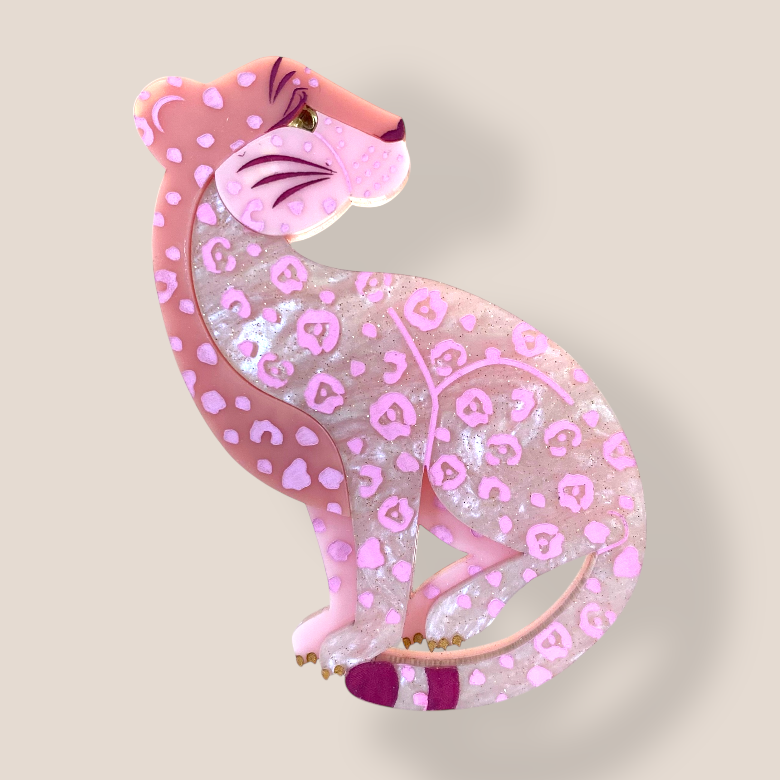 Peppy Chapette, Jeanie Jaguar (2022), Acrylic Brooch