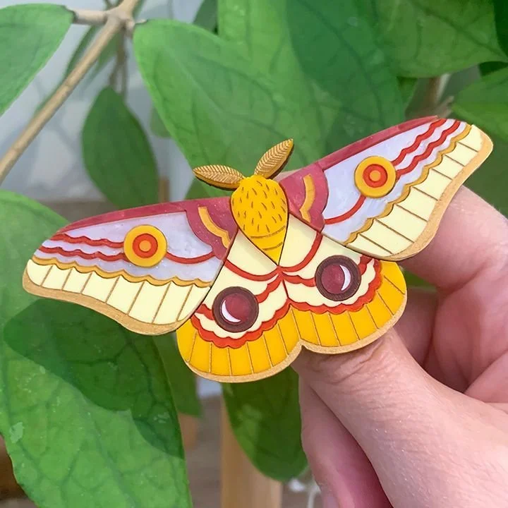 Danilova Jewellery, Peppy Chapette,Isabel Io Moth (2022) Acrylic Brooch1.jpg