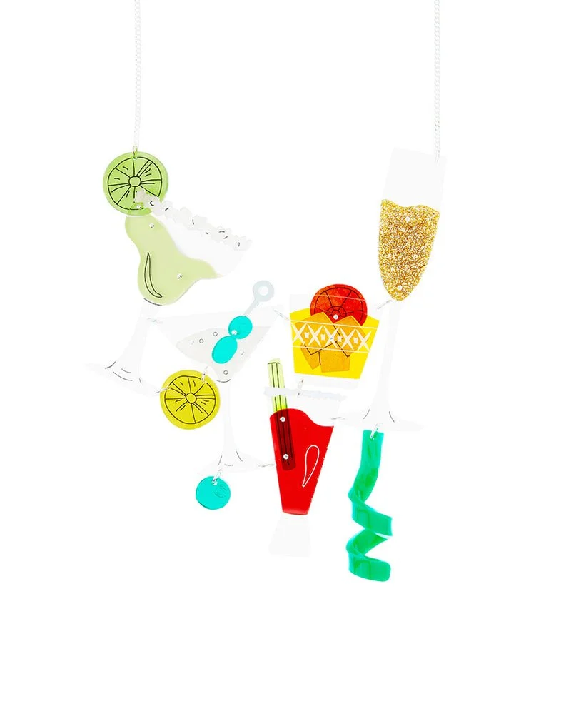 Danilova, La Vidriola, Cheers! Fancy a Cocktail?, Acrylic Necklace4.jpg
