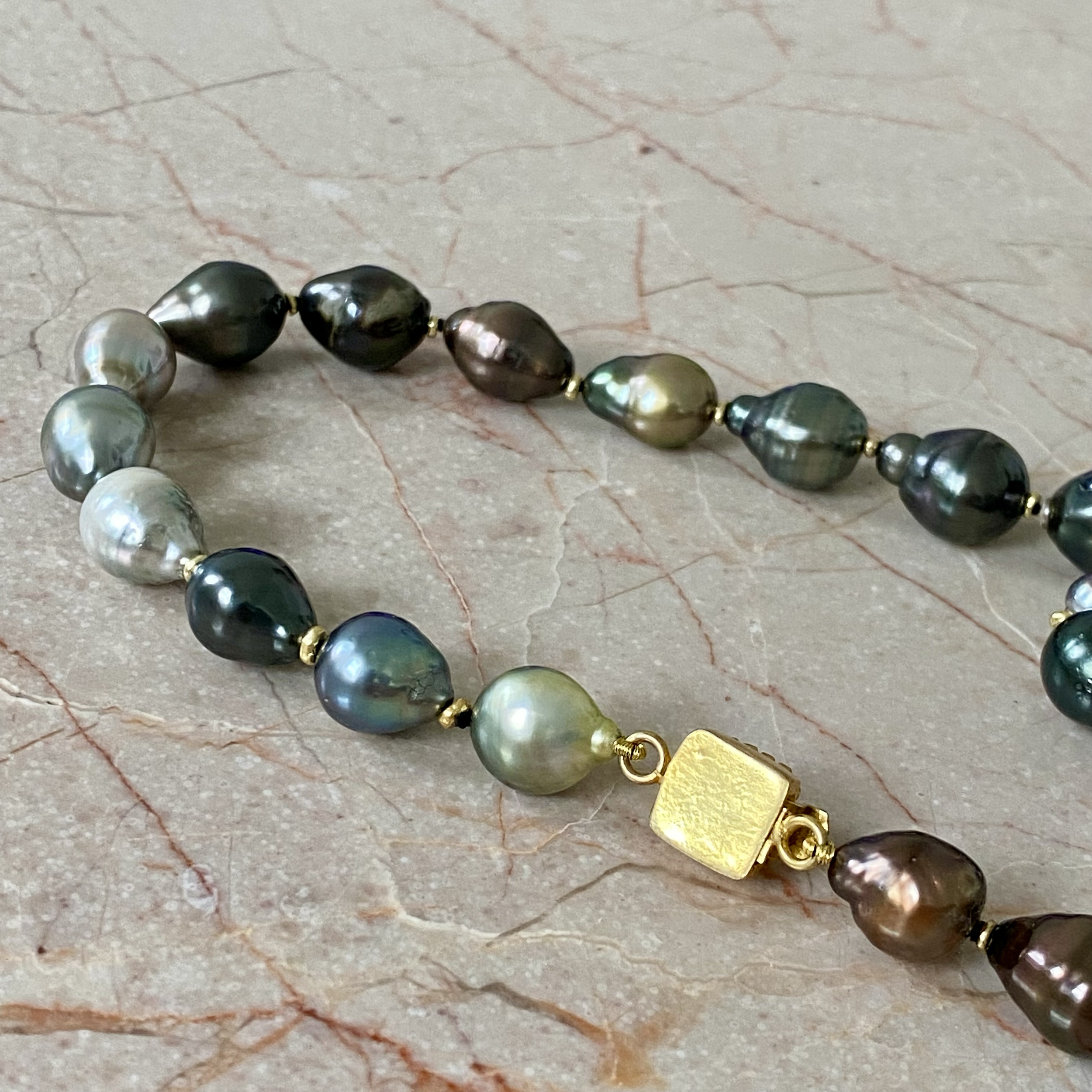 By Danilova, Dark Peacock Pearl, Mother of Pearl & Paul Shell Owl Pendant, Opera:Rope Necklace17.png