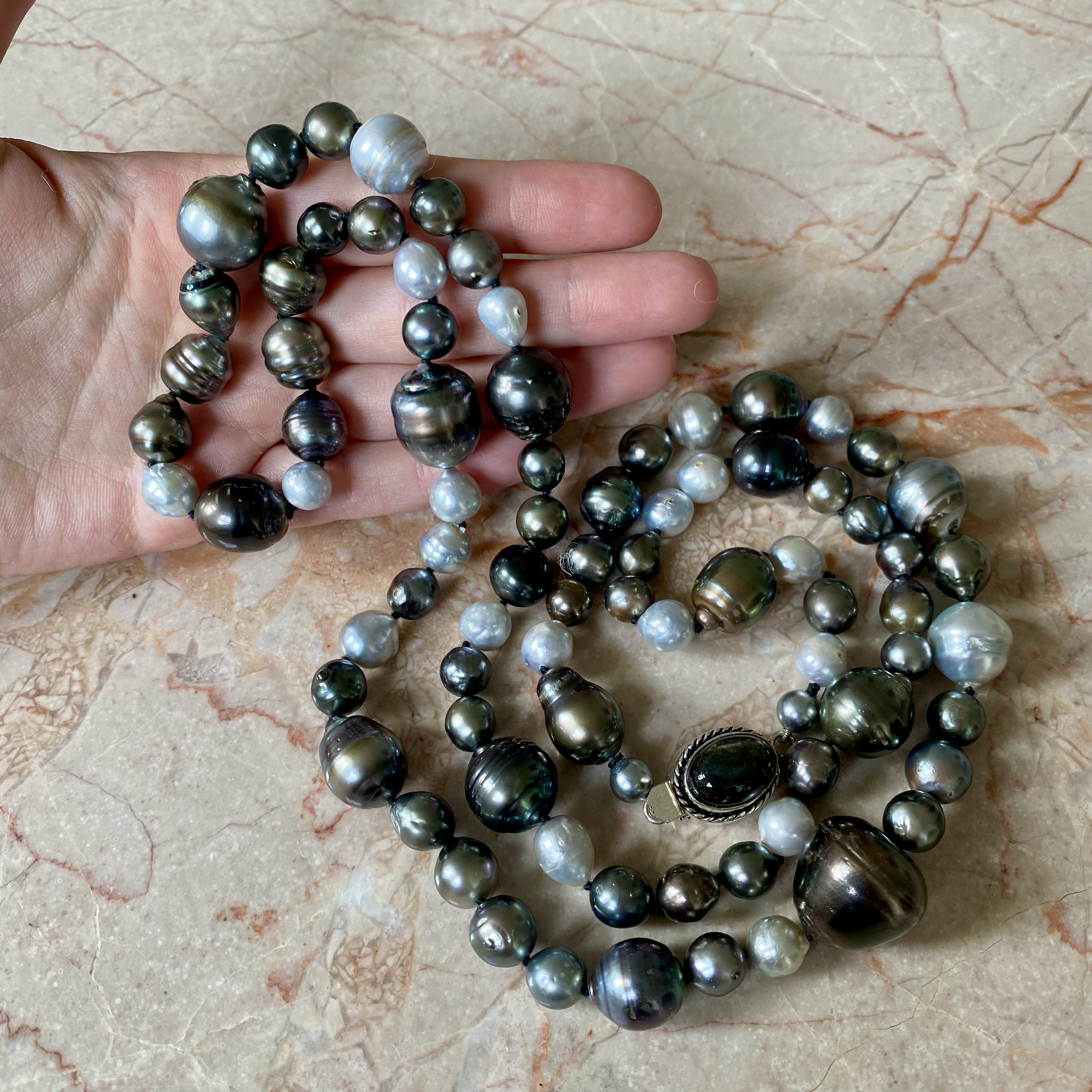 By Danilova, Multi Peacock Pearl, Rope Length Necklace29.png