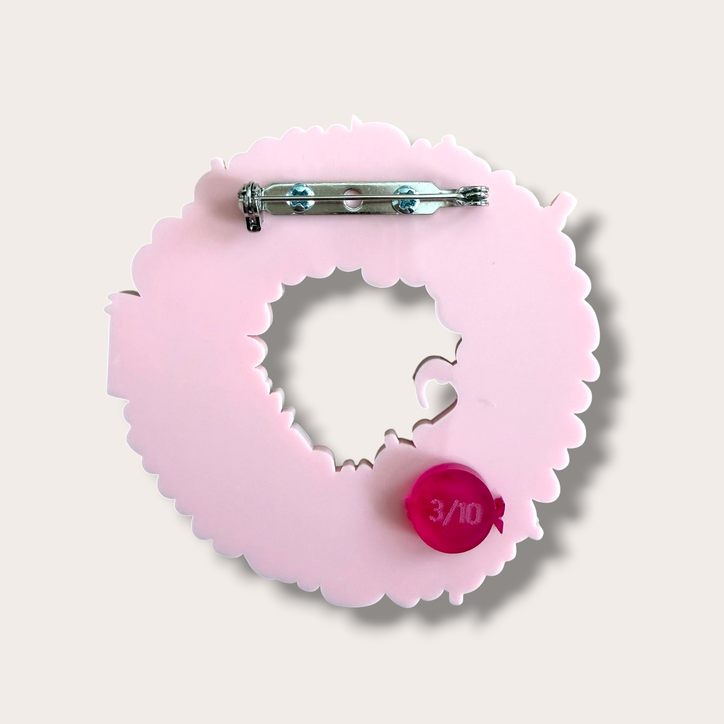 Danilova, La Vidriola, A Very Kitschy Christmas Wreath, Acrylic Brooch:Pin1.PNG