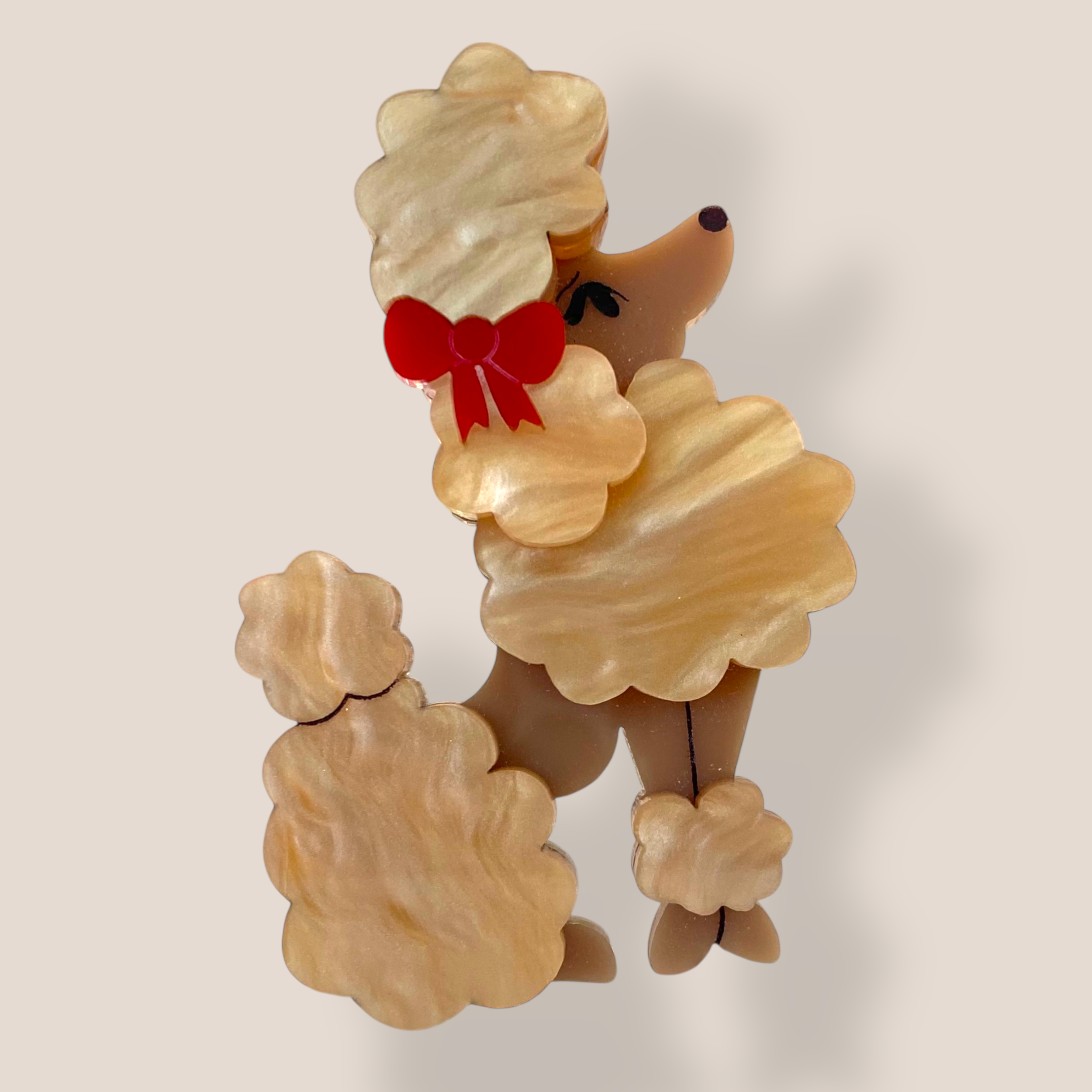 Danilova Jewellery, Peppy Chapette, Poodle Antoinette Brooch (2020) Acrylic Brooch2.png