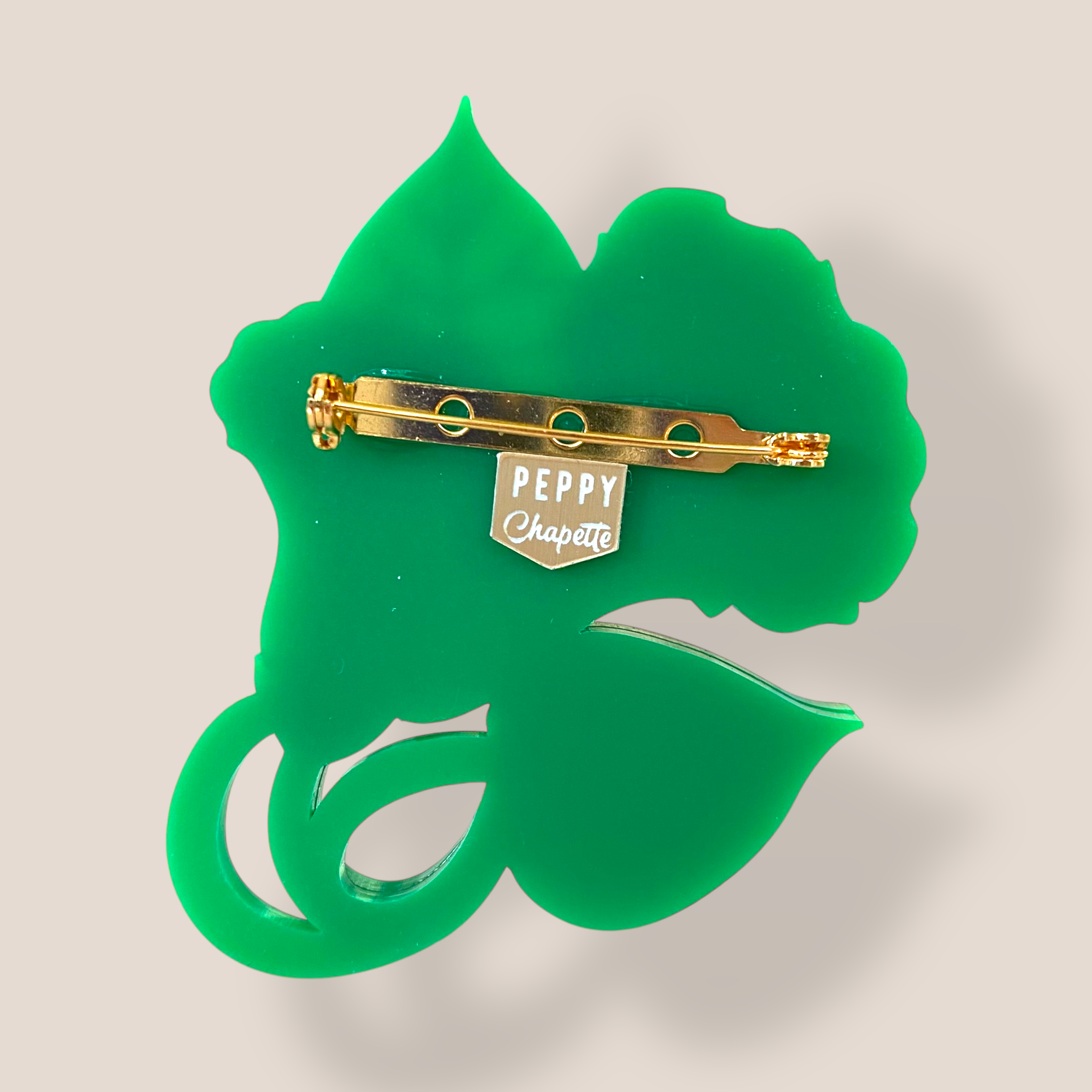 Danilova Jewellery, Peppy Chapette, Moth and Moonflower (2022) Acrylic Brooch4.png