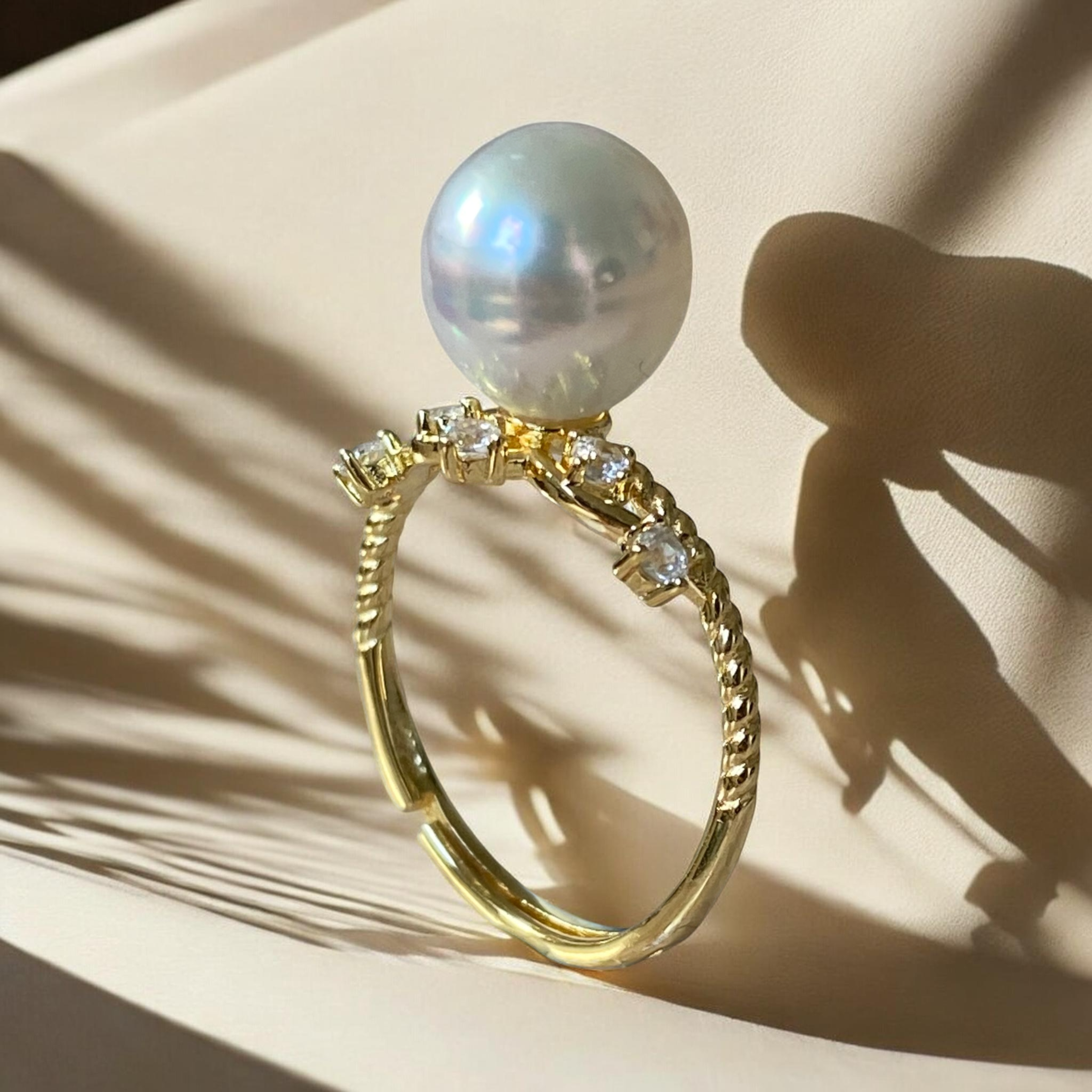 South Sea, White Pearl Ring in Gilded Silver Princess Setting8.PNG