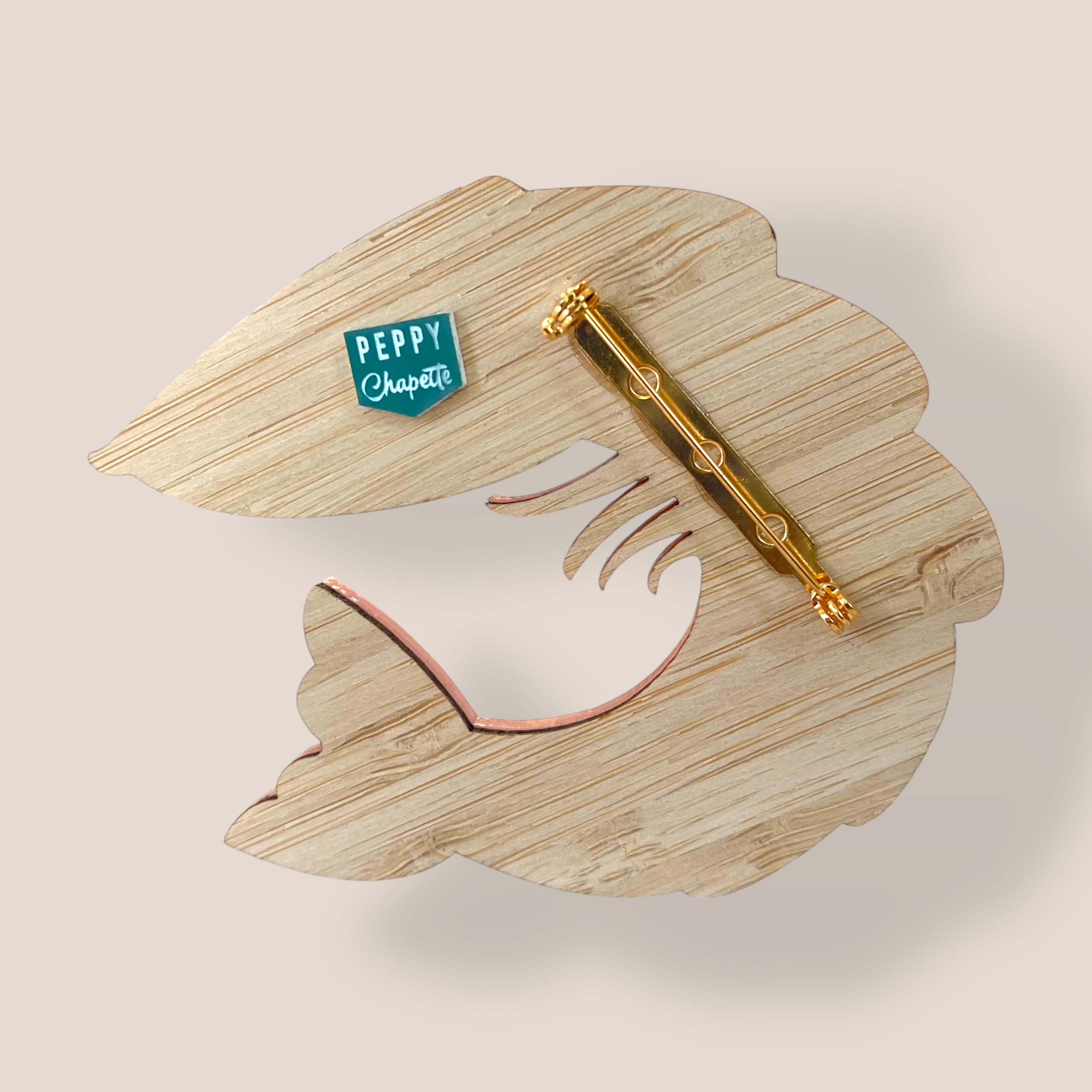 Danilova Jewellery, Peppy Chapette, Perky Prawn Pam (2021) Acrylic Brooch3.png