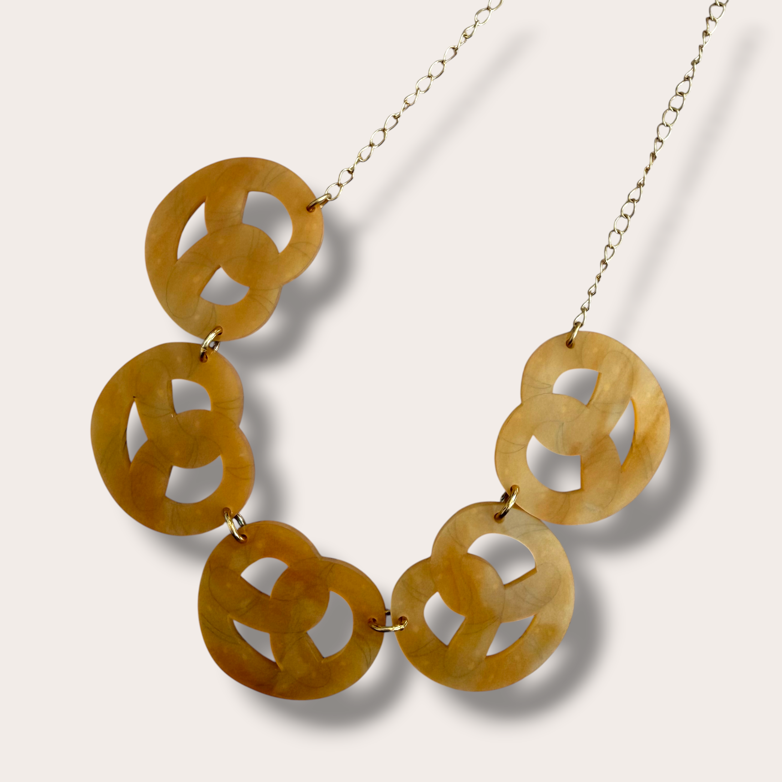 Danilova, La Vidriola, Pretzel, Acrylic Necklace4.PNG