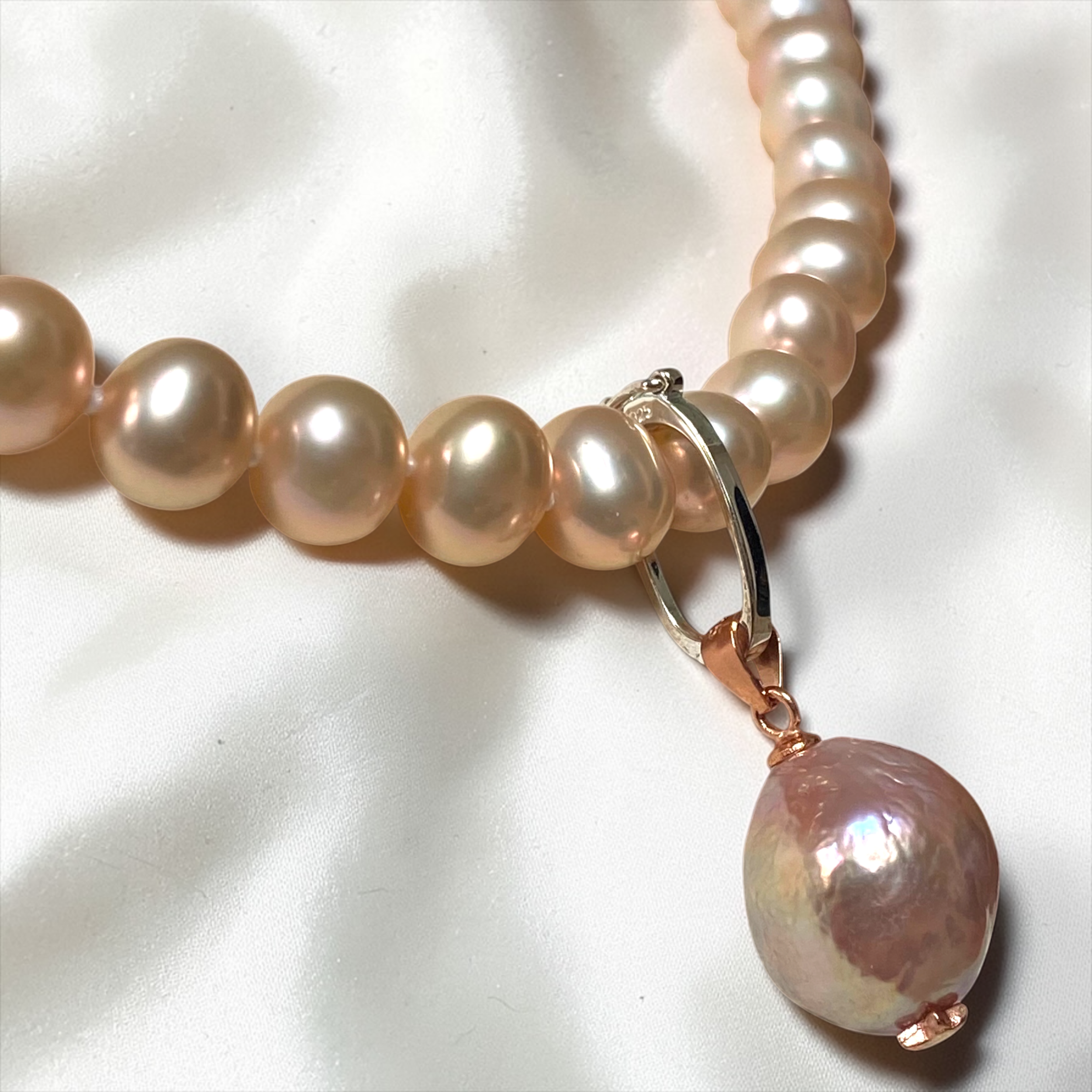 By Danilova, Baby Pink Pearl & Large Kasumi Pearl Pendant, Necklace4.PNG