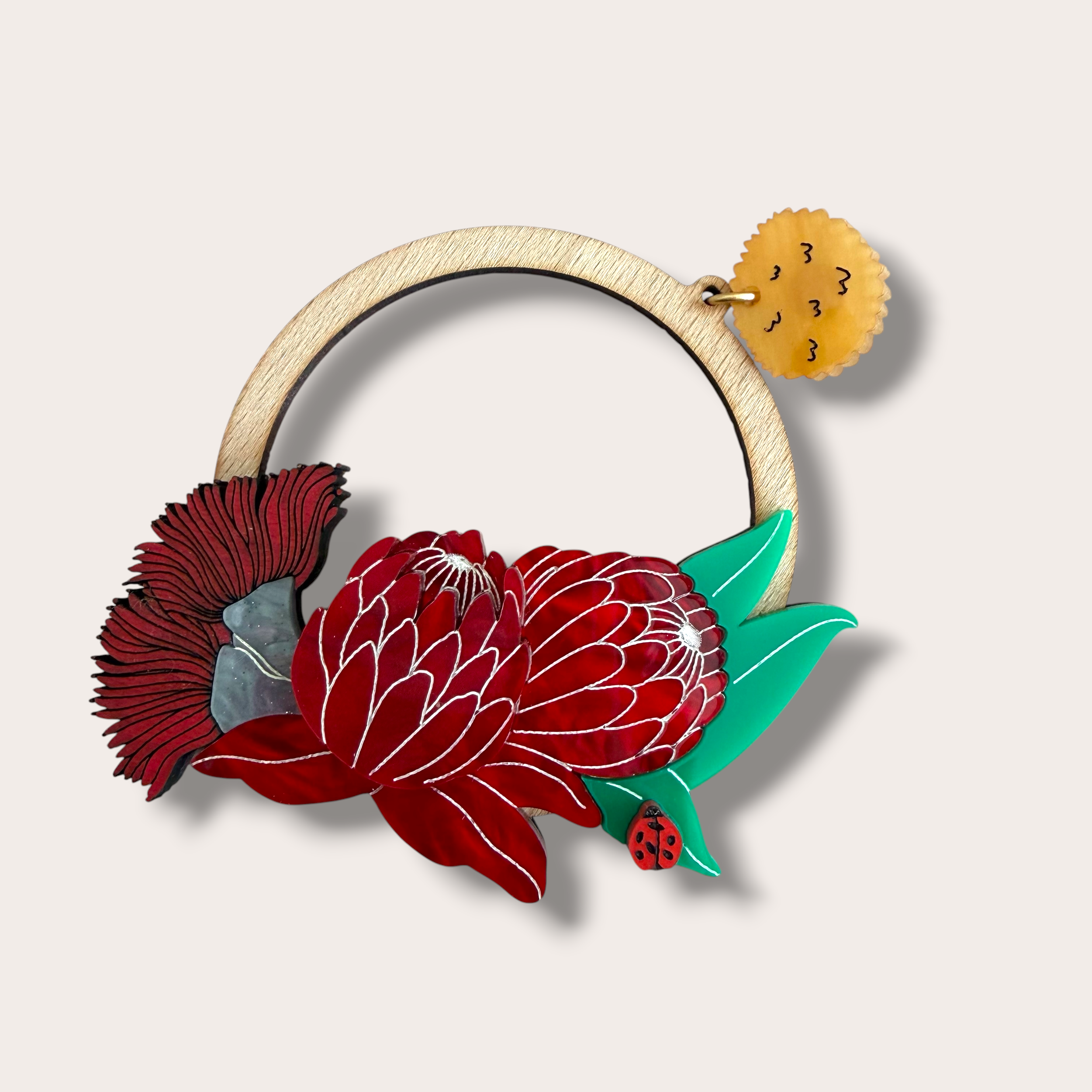 Danilova, La Vidriola, Aussie Flora, Acrylic Earrings3.PNG