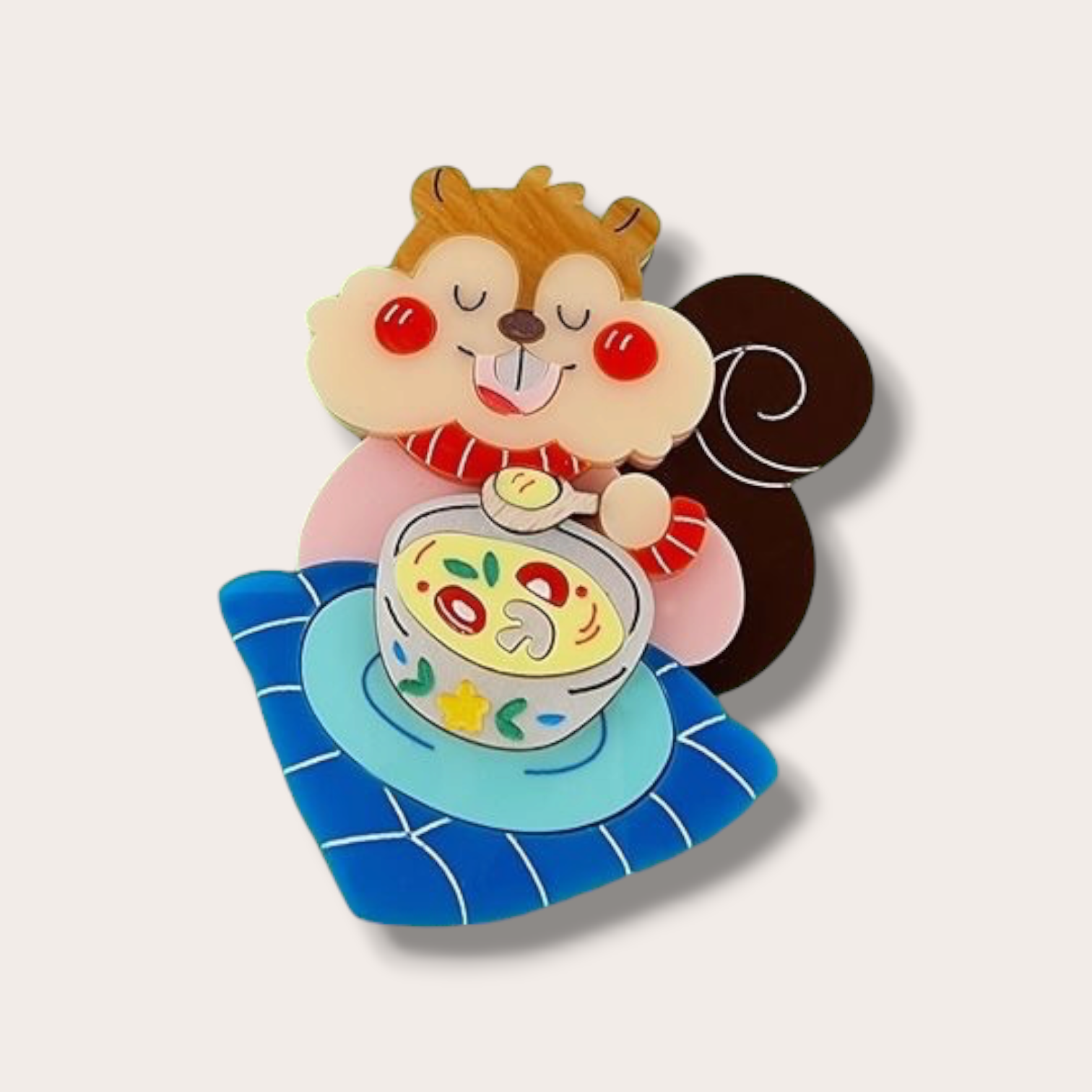 Danilova, La Vidriola, My Winter Soup Brooch, Acrylic Brooch0.PNG