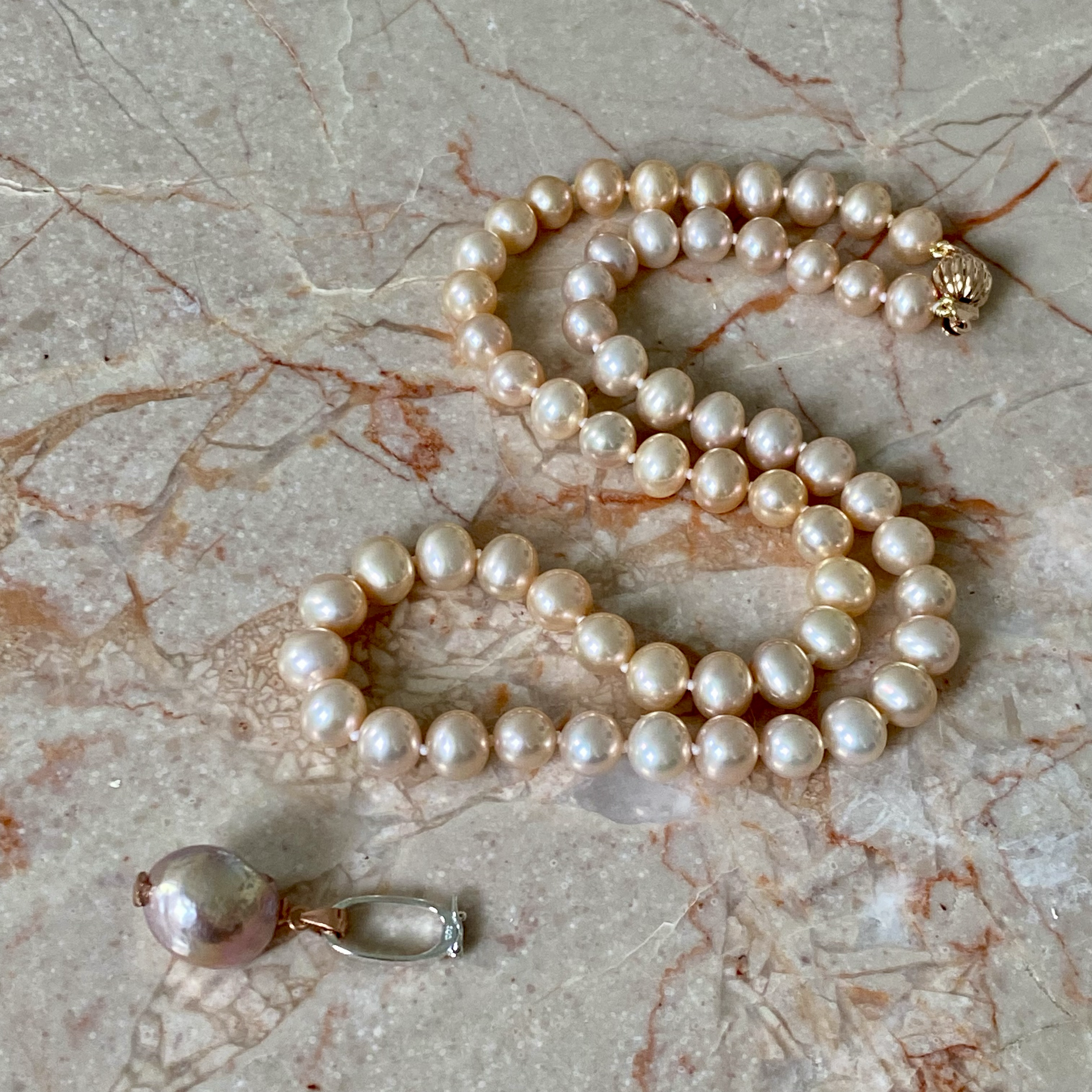 By Danilova, Baby Pink Pearl & Large Kasumi Pearl Pendant, Necklace17.png