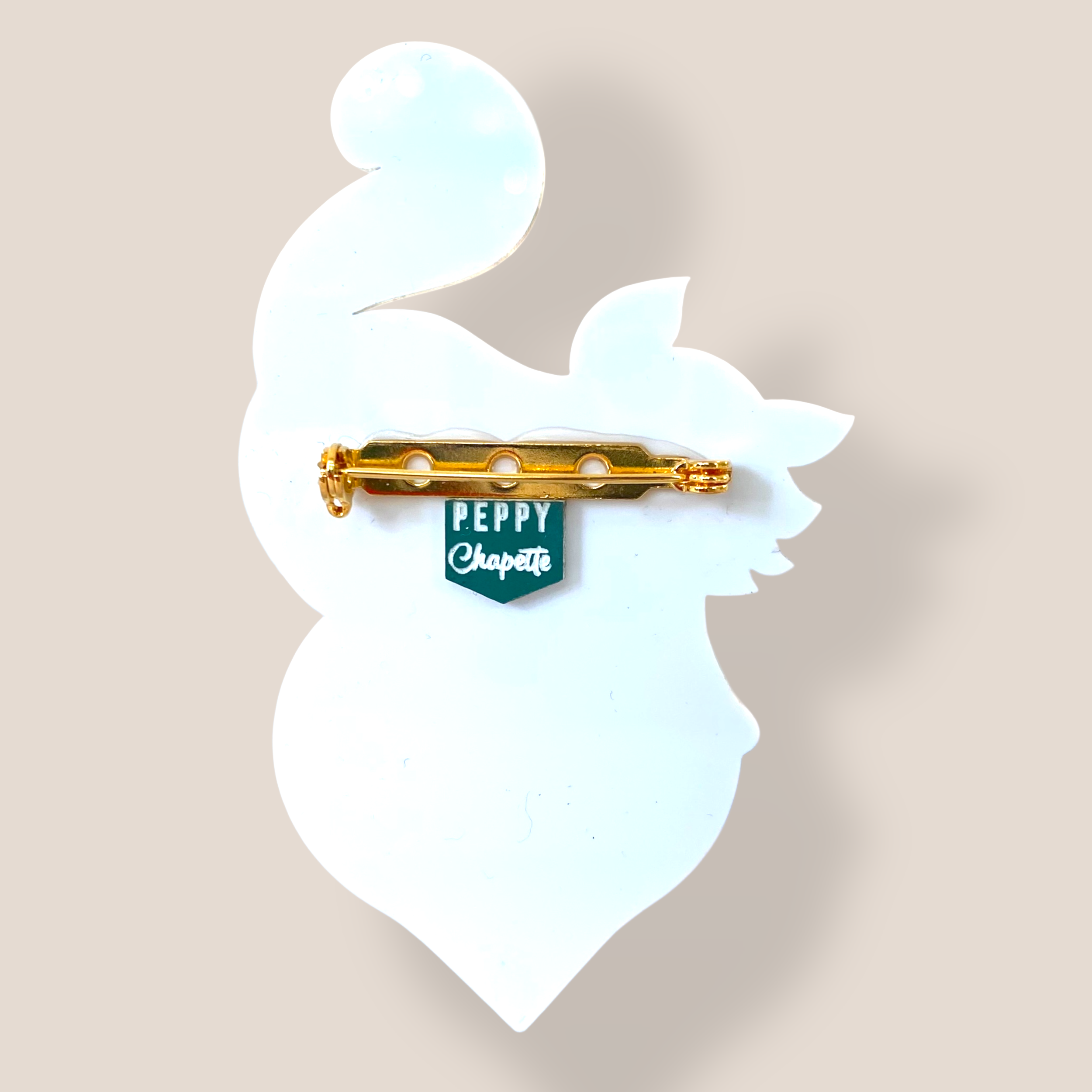 Danilova Jewellery, Peppy Chapette, Twinkle Kitty Christmas (2022) Acrylic Brooch5.png