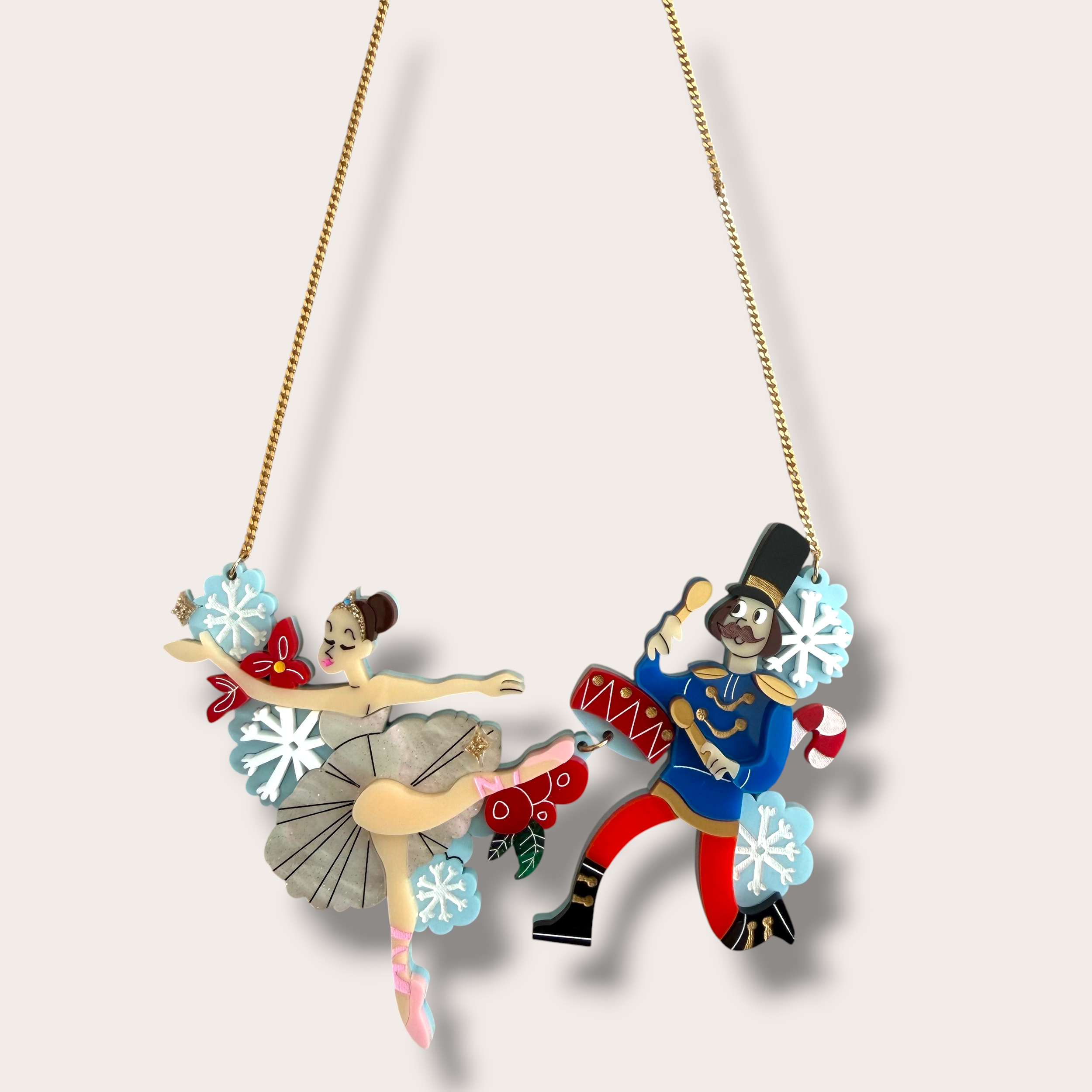 Danilova, La Vidriola, The Nutcracker and the Ballerina, Acrylic Necklace1.PNG