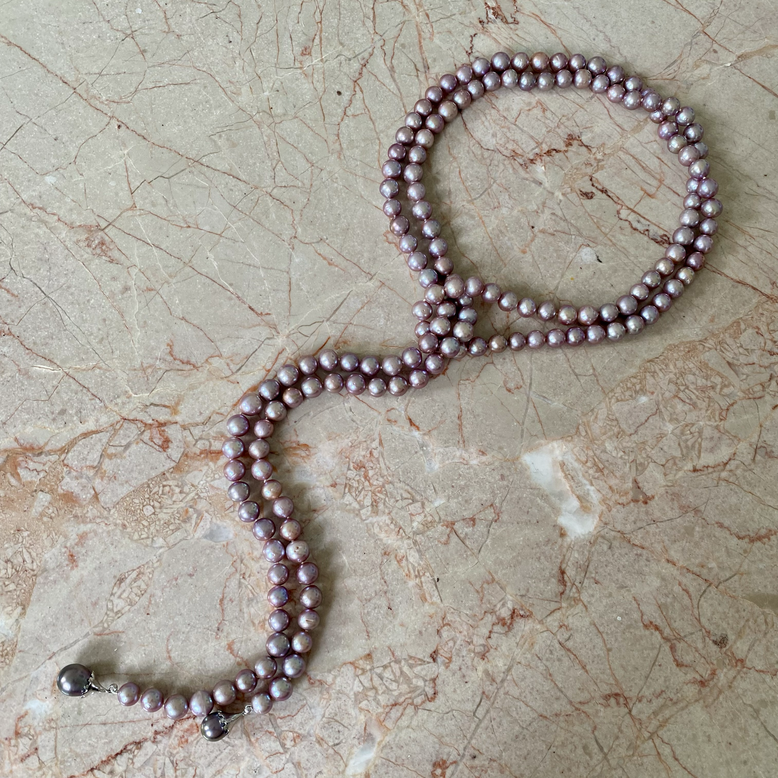 By Danilova, Pink Edison Pearl & Dark Tahitian Pearl, Rope Length Necklace6.png