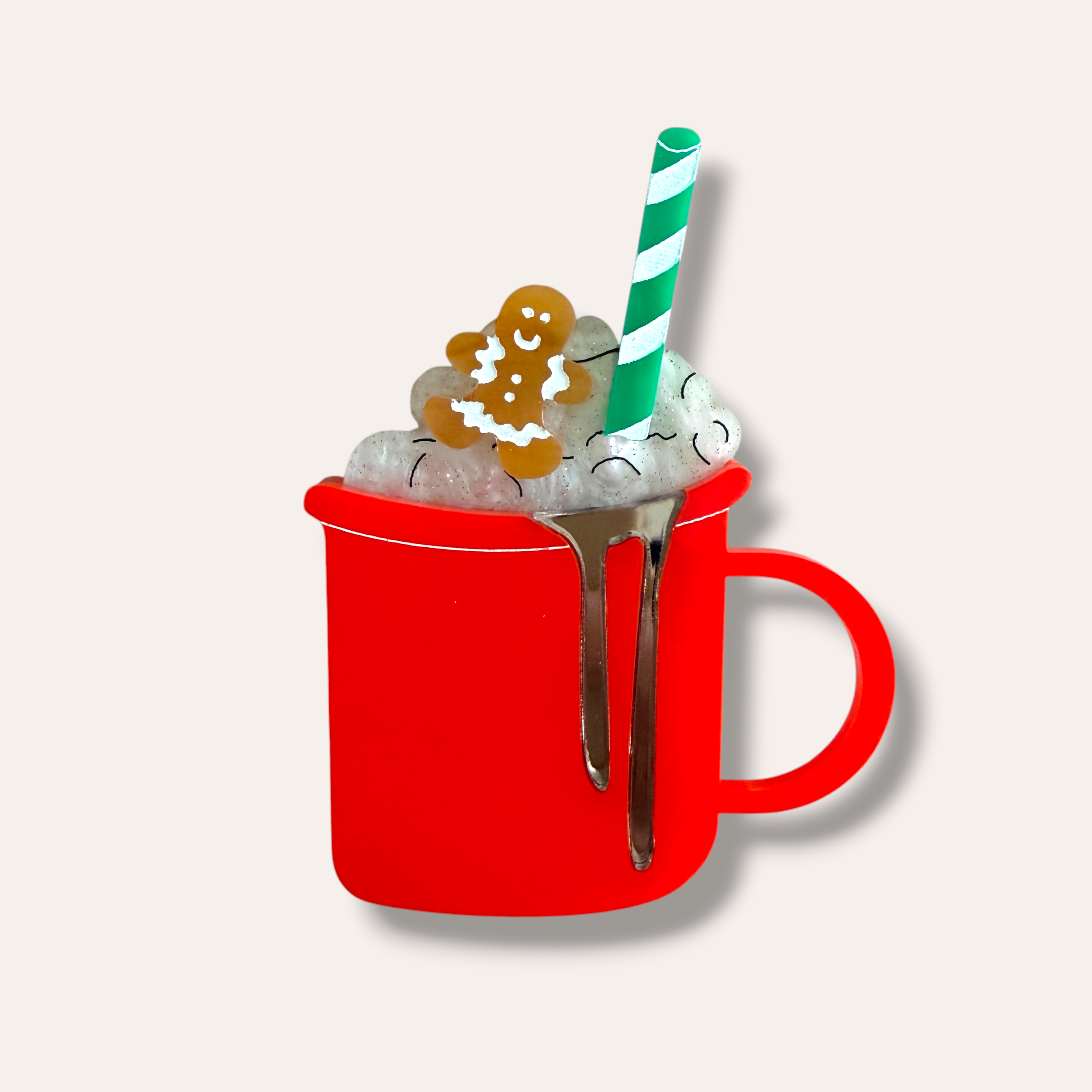 La Vidriola, Hot Cocoa, Please!, Acrylic Brooch/Pin