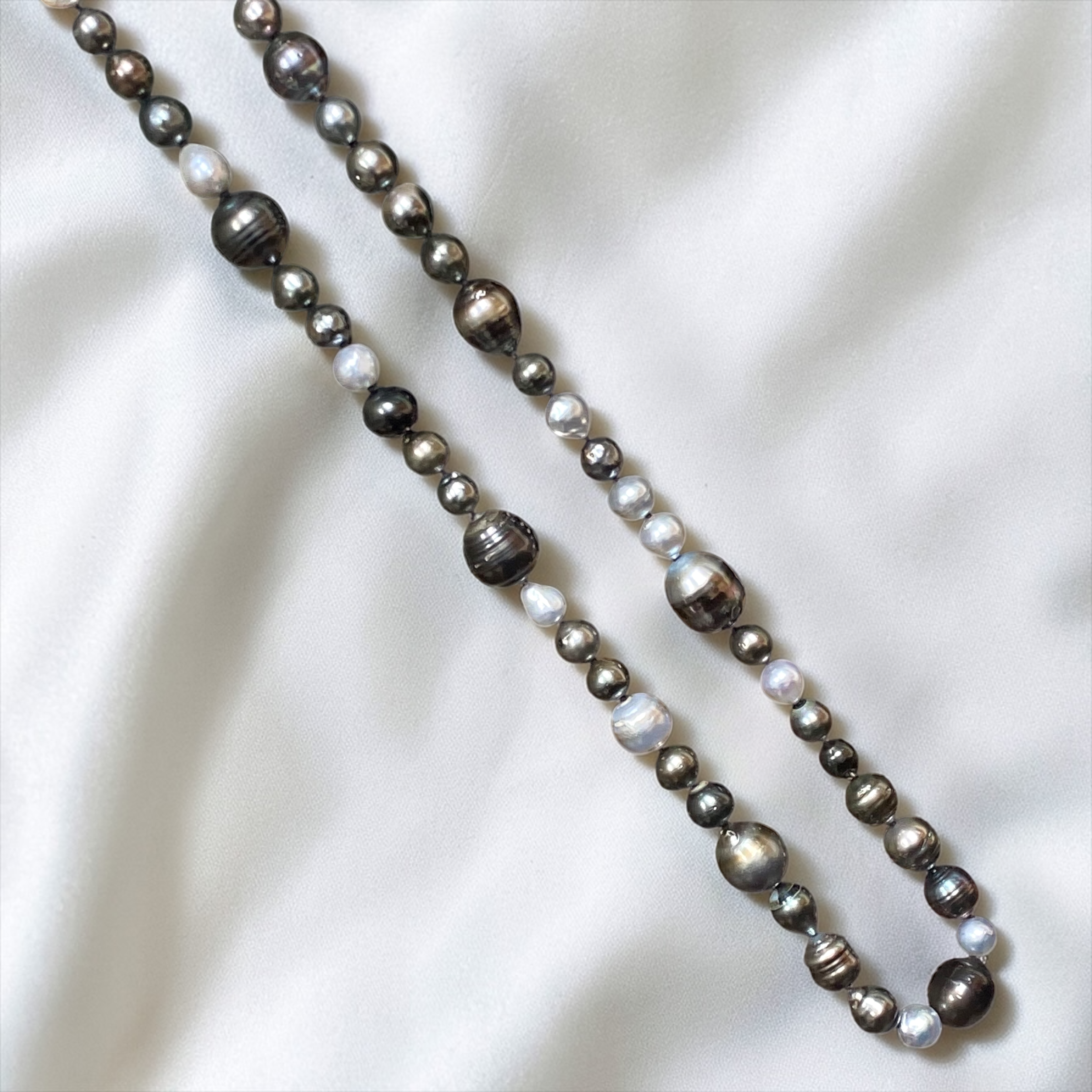 By Danilova, Multi Peacock Pearl, Rope Length Necklace31.PNG