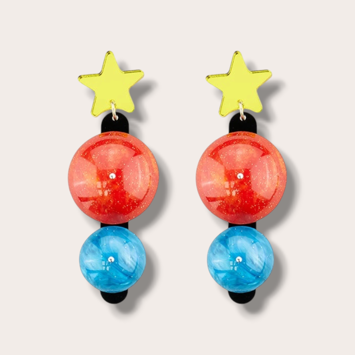 Danilova, La Vidriola, See My Planets and Stars, Acrylic Earrings1.PNG