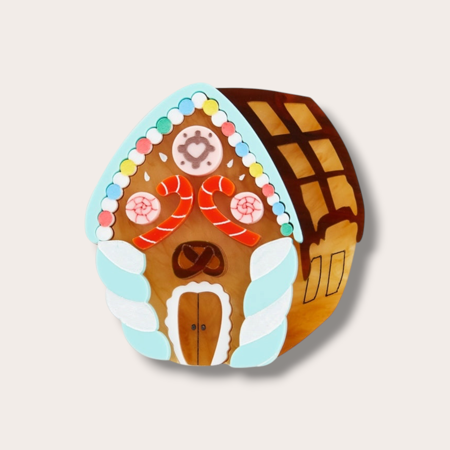 Danilova, La Vidriola, Magic Sweets House, Acrylic Brooch1.PNG