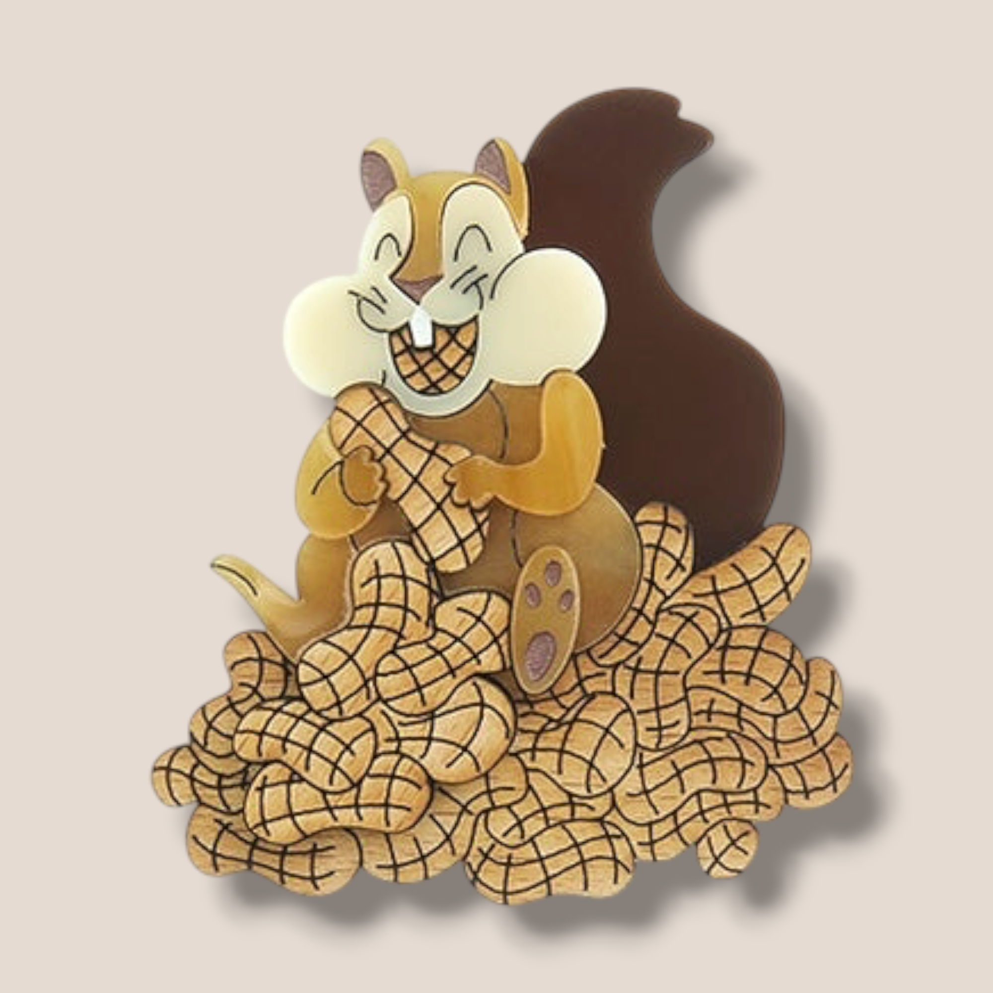 Danilova, La Vidriola, Happy Squirrel's Autumn Stash, Acrylic Brooch0.PNG