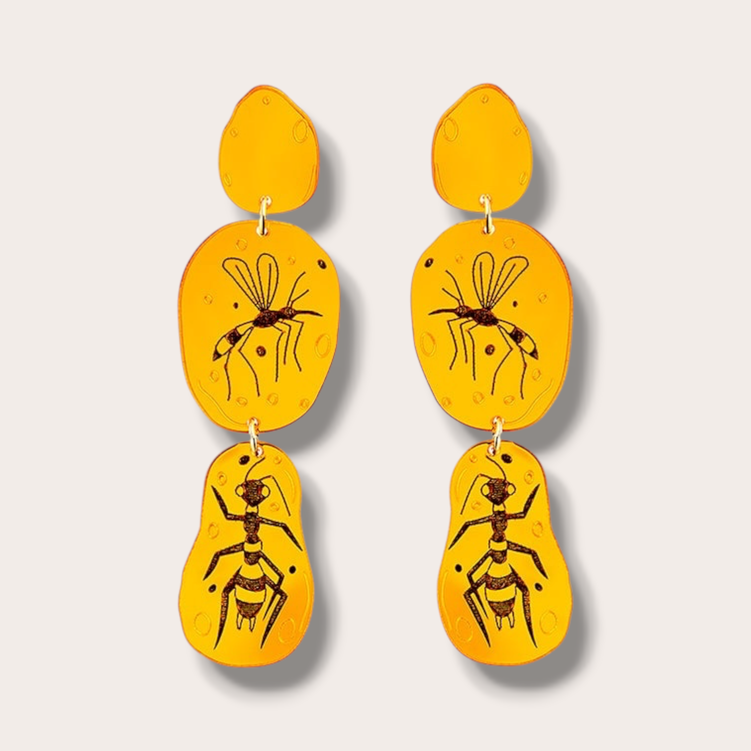 Danilova, La Vidriola, Amber Fossil, Acrylic Earrings0.PNG