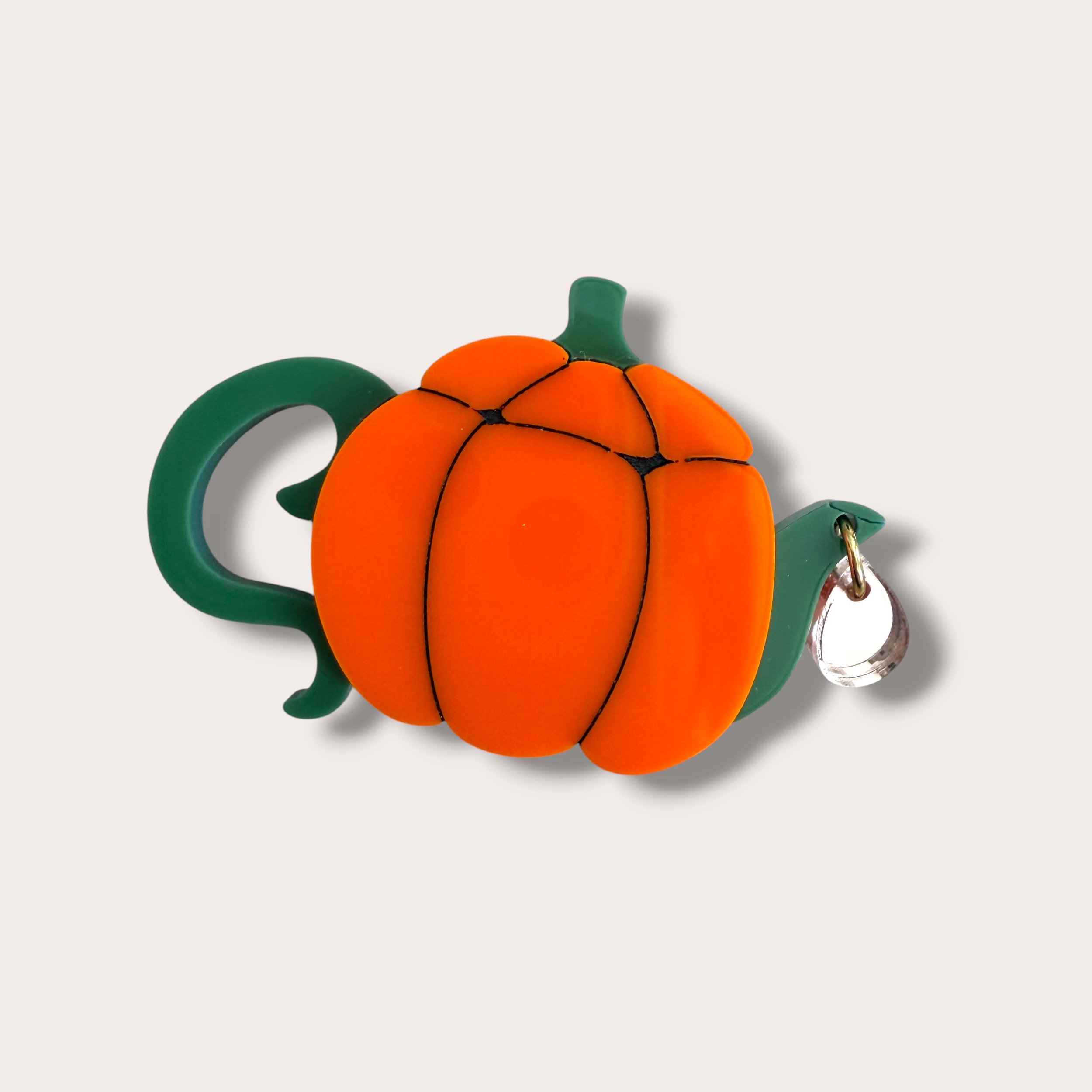 Danilova, La Vidriola, I’m a Pumpkin Teapot, Short and Stout Brooch, Acrylic Bonus Brooch.PNG