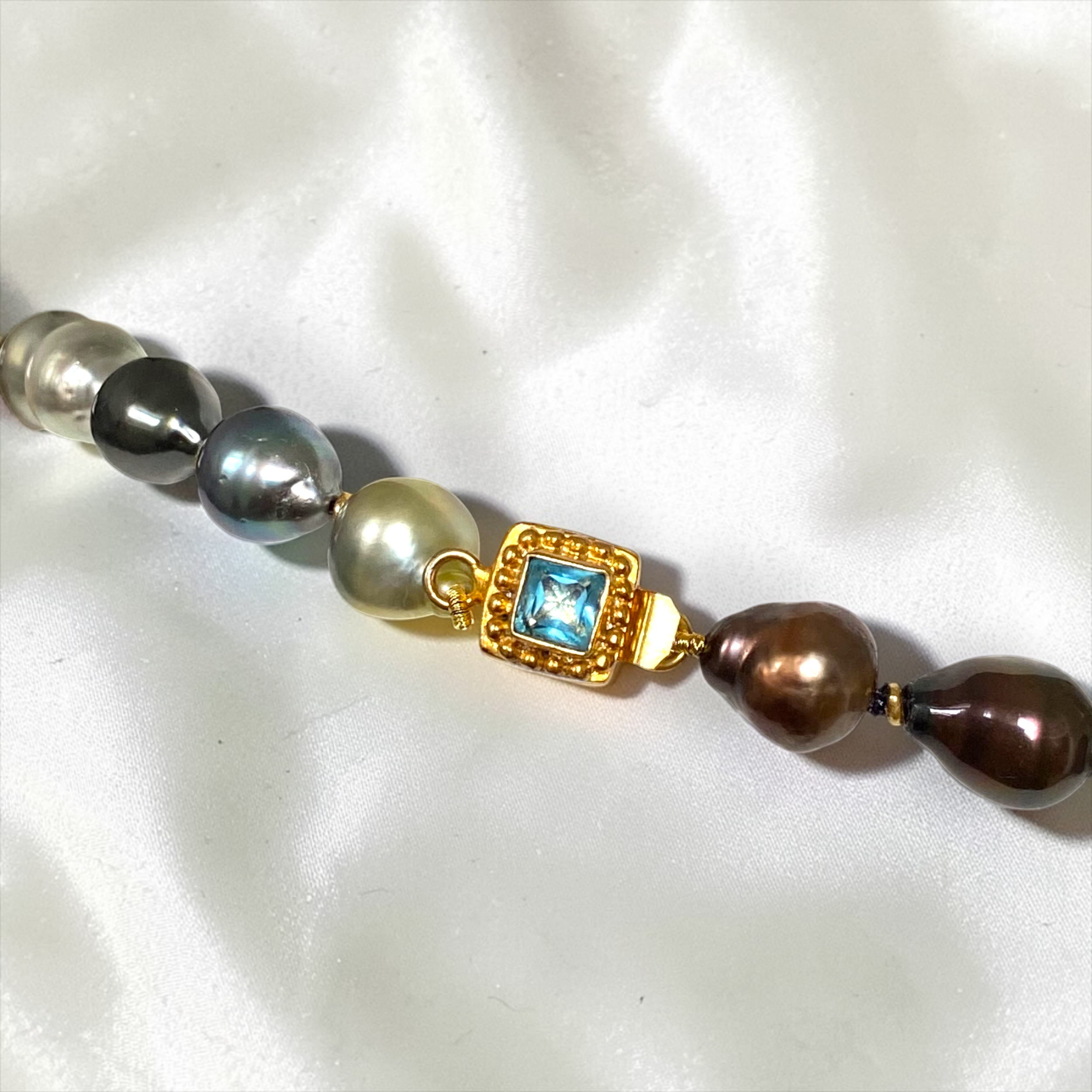 By Danilova, Dark Peacock Pearl, Mother of Pearl & Paul Shell Owl Pendant, Opera:Rope Necklace8.PNG