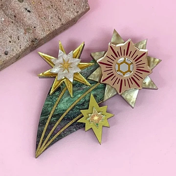 Danilova Jewellery, Peppy Chapette, Shooting for the Stars (2023) Acrylic Brooch1.jpg