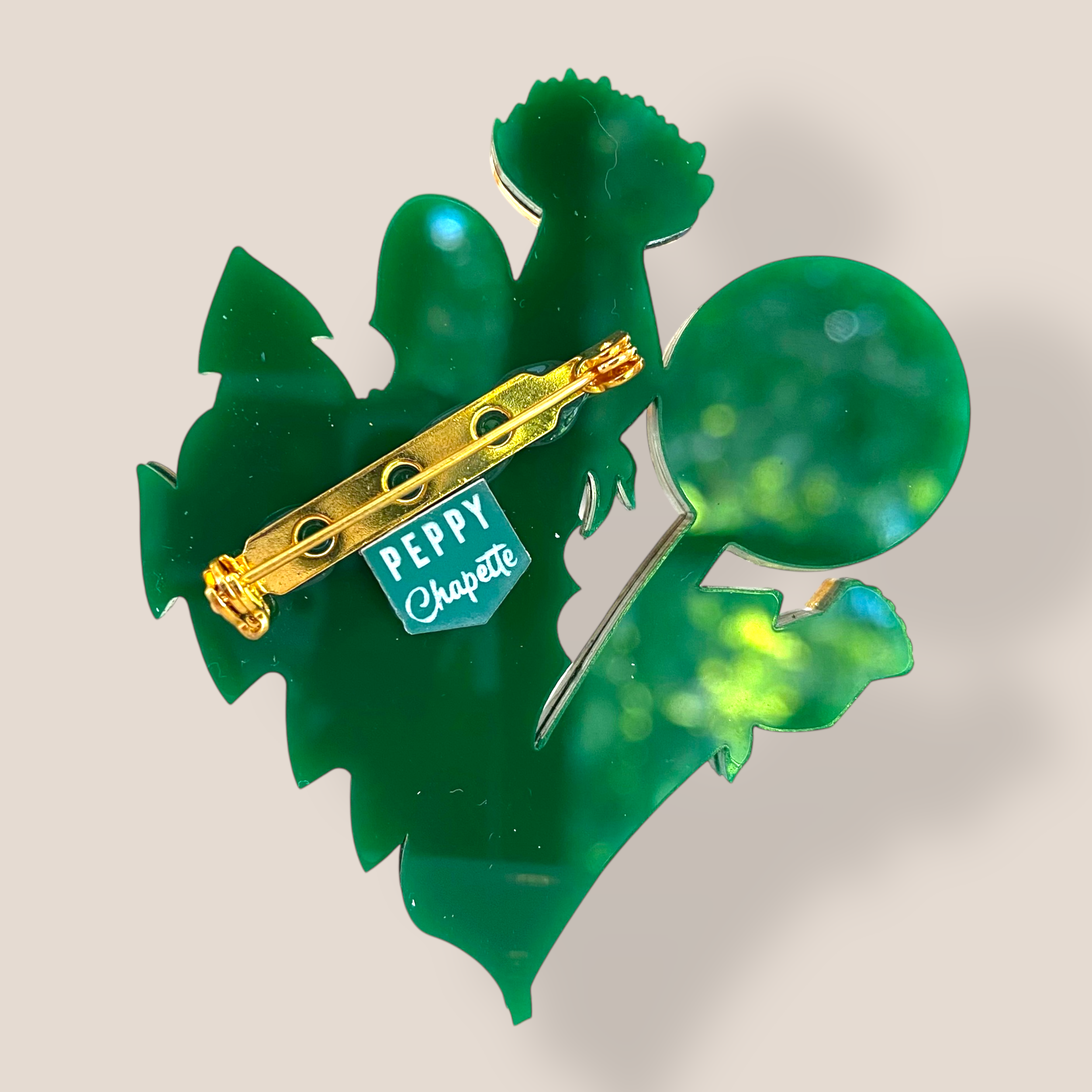 Danilova Jewellery, Peppy Chapette, Sunset Dandelion (2023) Acrylic Brooch3.png