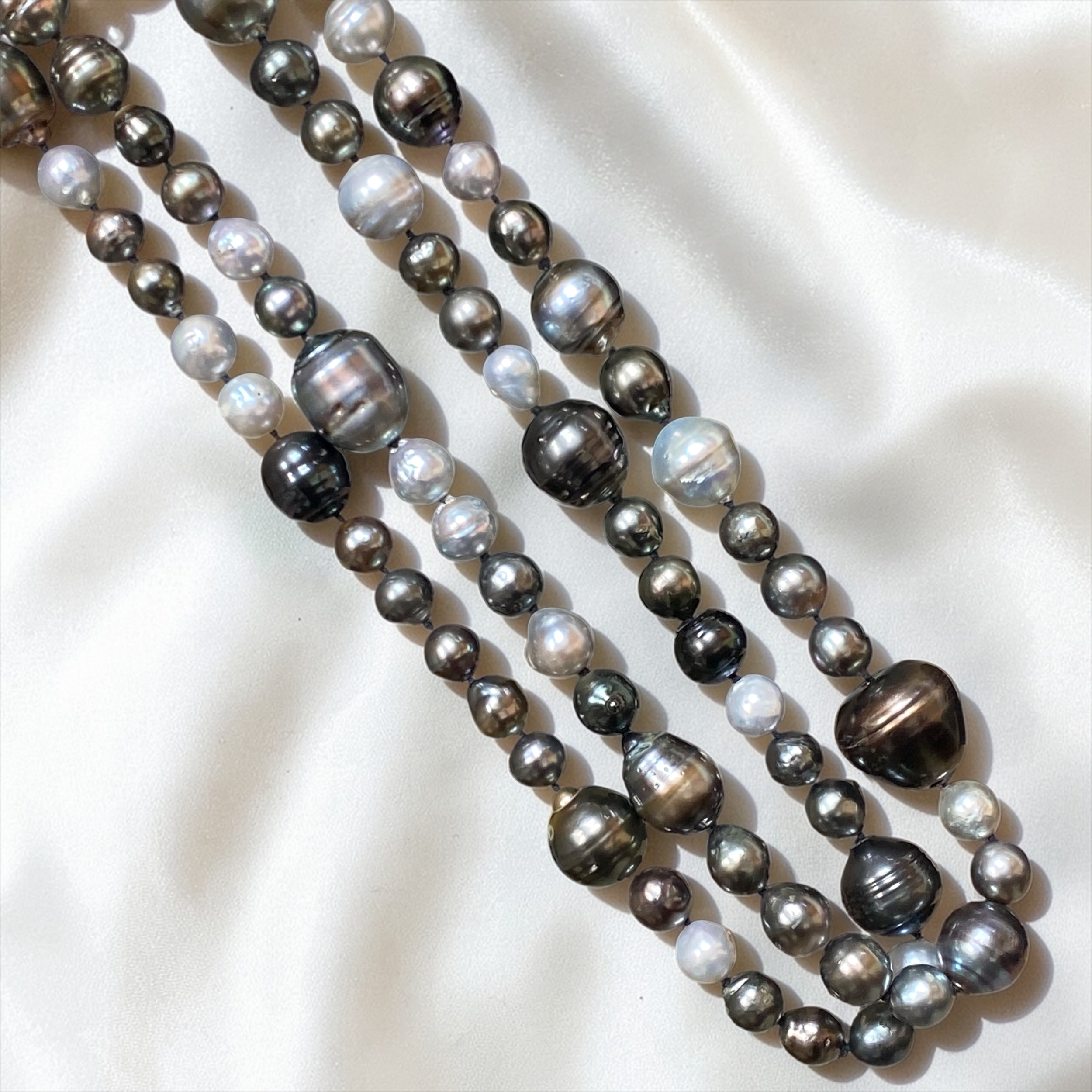 By Danilova, Multi Peacock Pearl, Rope Length Necklace32.PNG