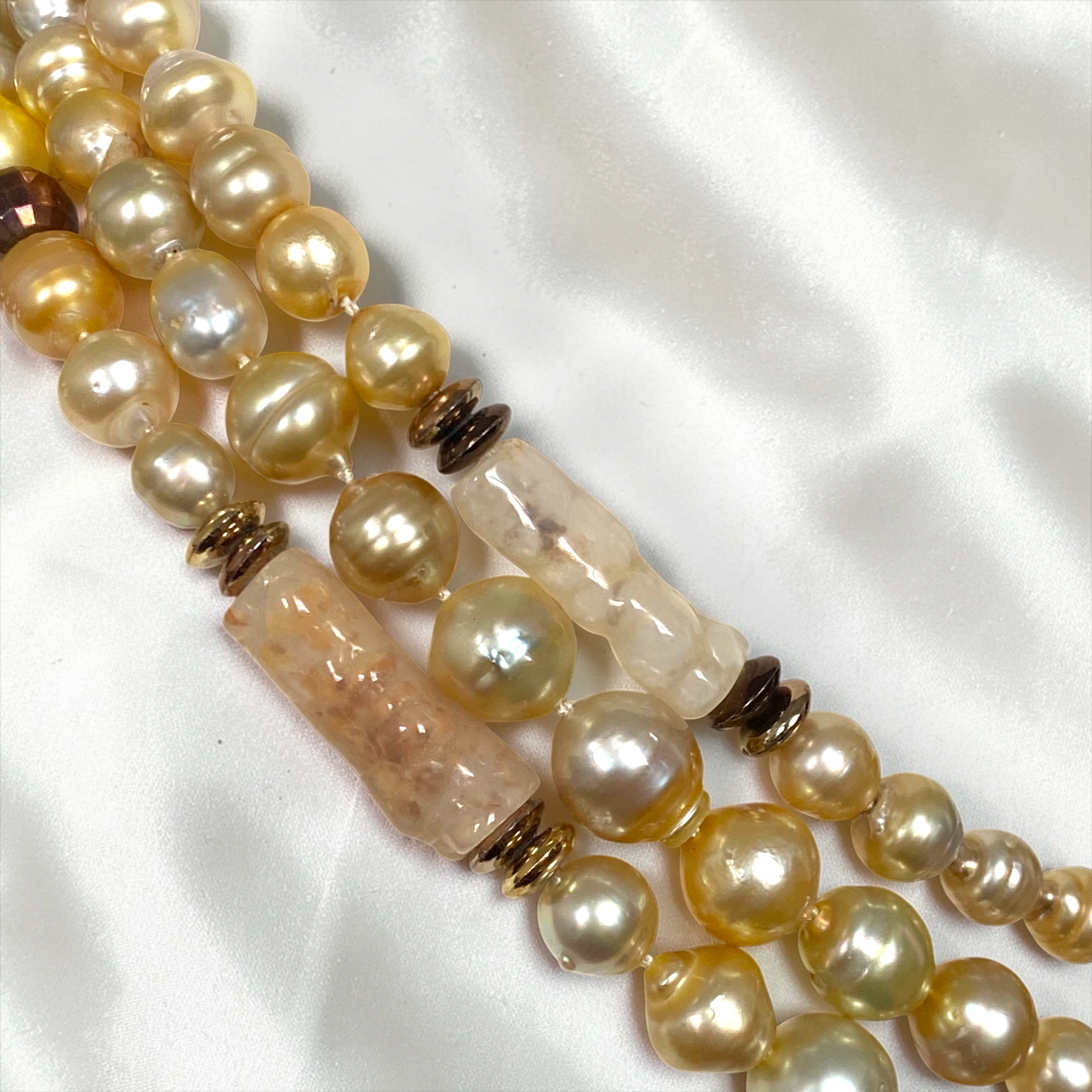 By Danilova, Gold Pearl, Jasper & Pink Ruby Pendant Rope Necklace5.PNG