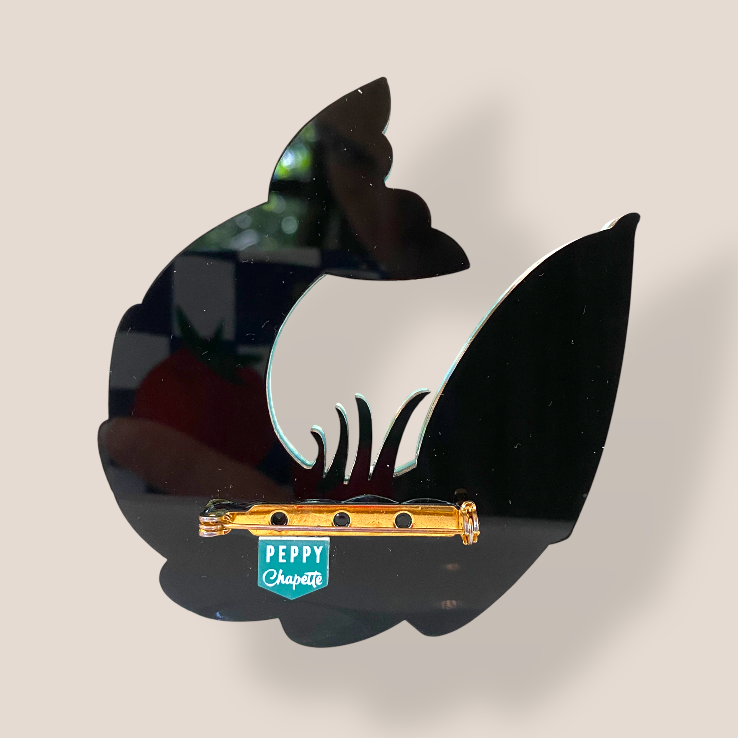 Danilova Jewellery, Peppy Chapette, Perky Prawn Pam (2019) Acrylic Brooch3.png