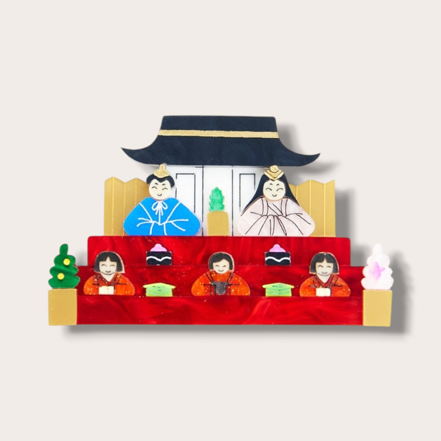 Danilova, La Vidriola, My Hina Doll Collection, Acrylic Brooch1.PNG