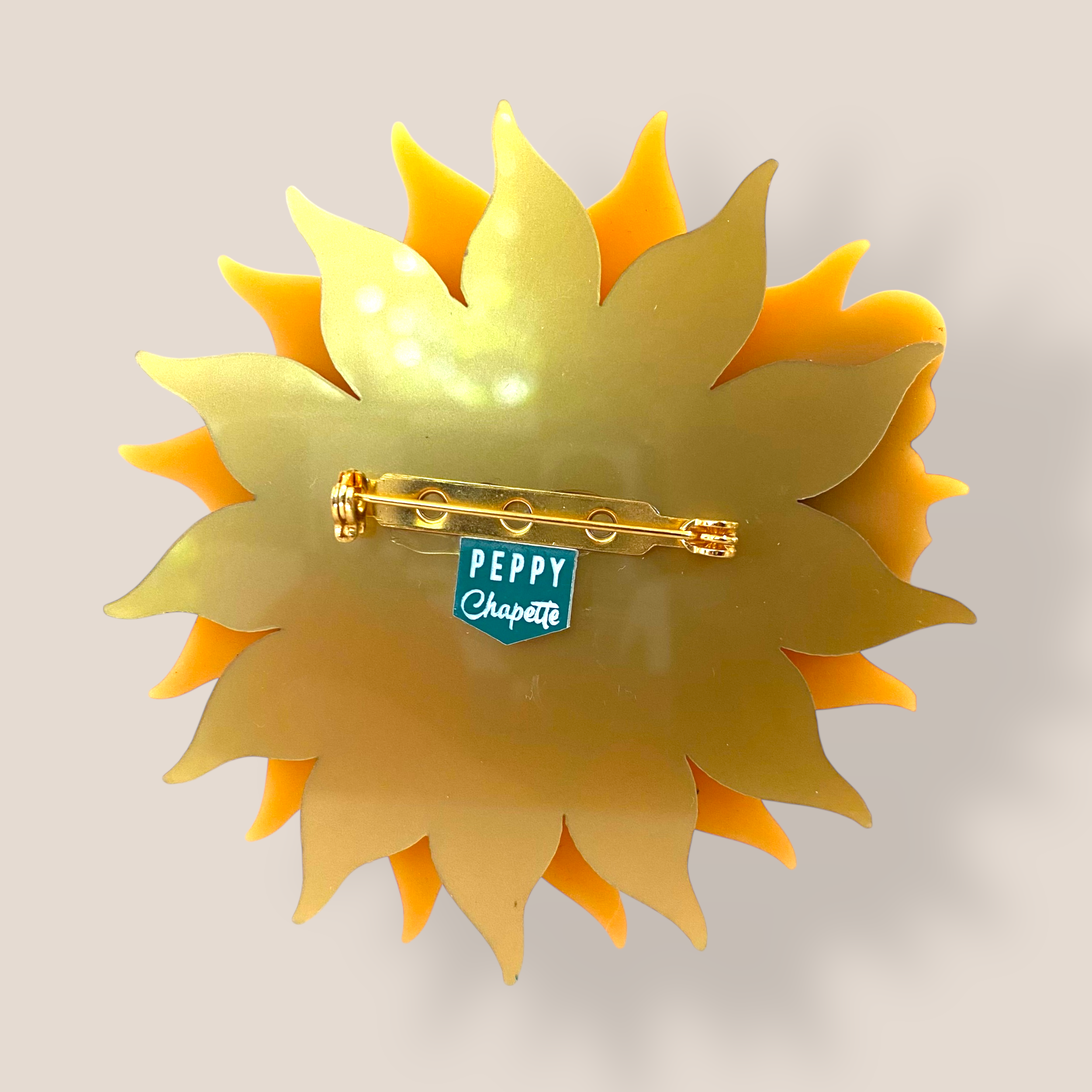 Danilova Jewellery, Peppy Chapette, Butterfly Sunrise (2023) Acrylic Brooch4.png