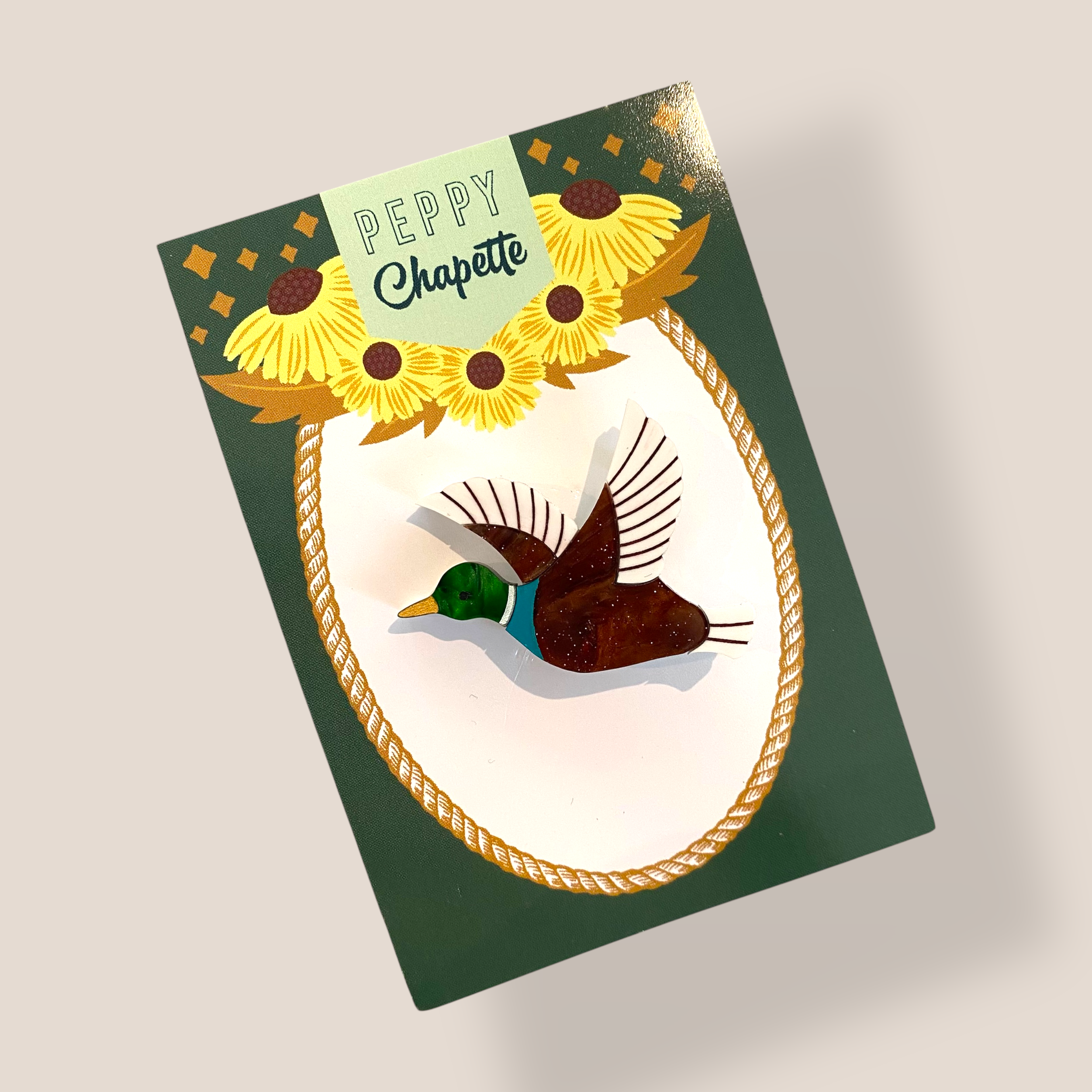 Danilova Jewellery, Peppy Chapette, Lucky Duck Mini (2023) Acrylic Brooch4.png