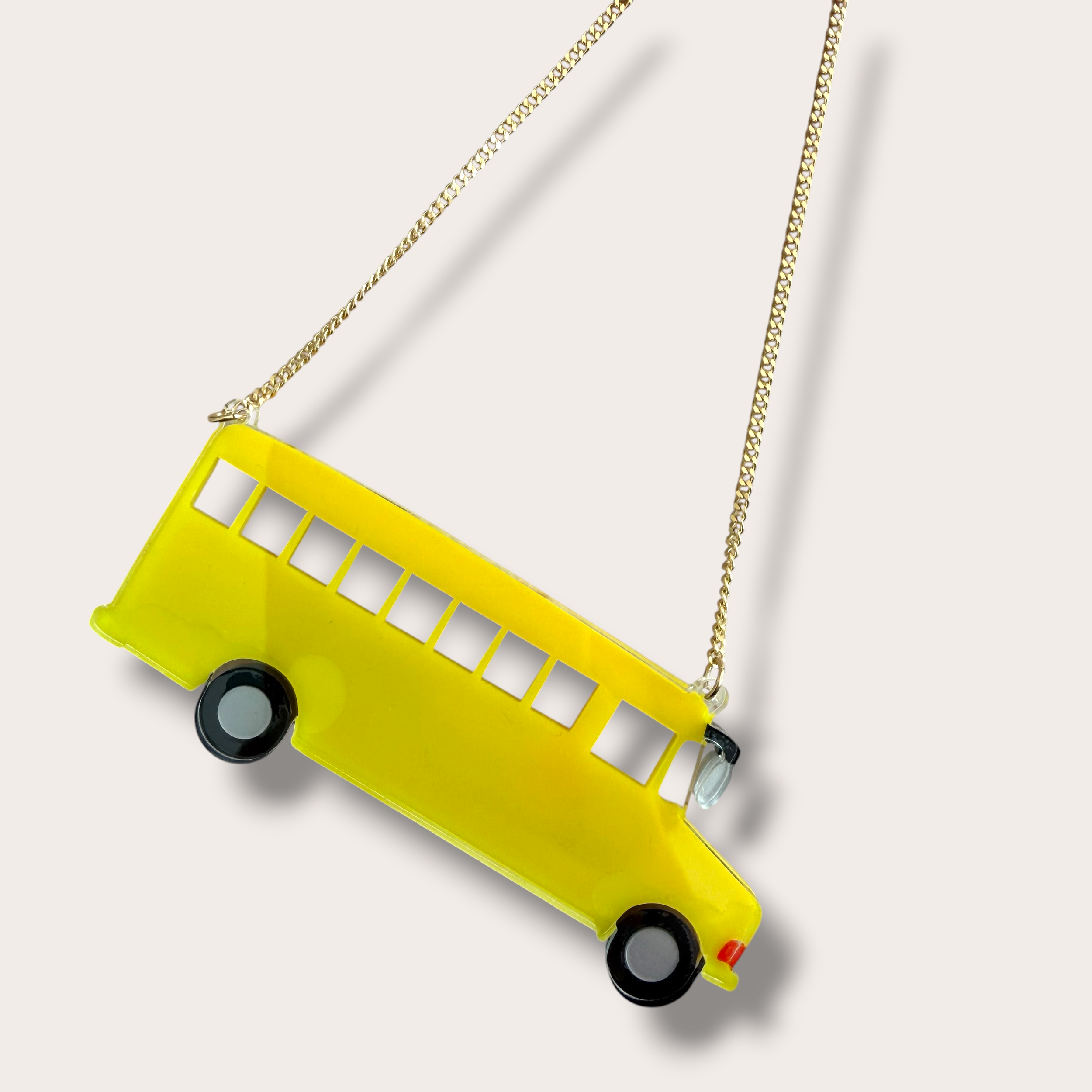 Danilova, La Vidriola, School Bus, Acrylic Necklace5.PNG