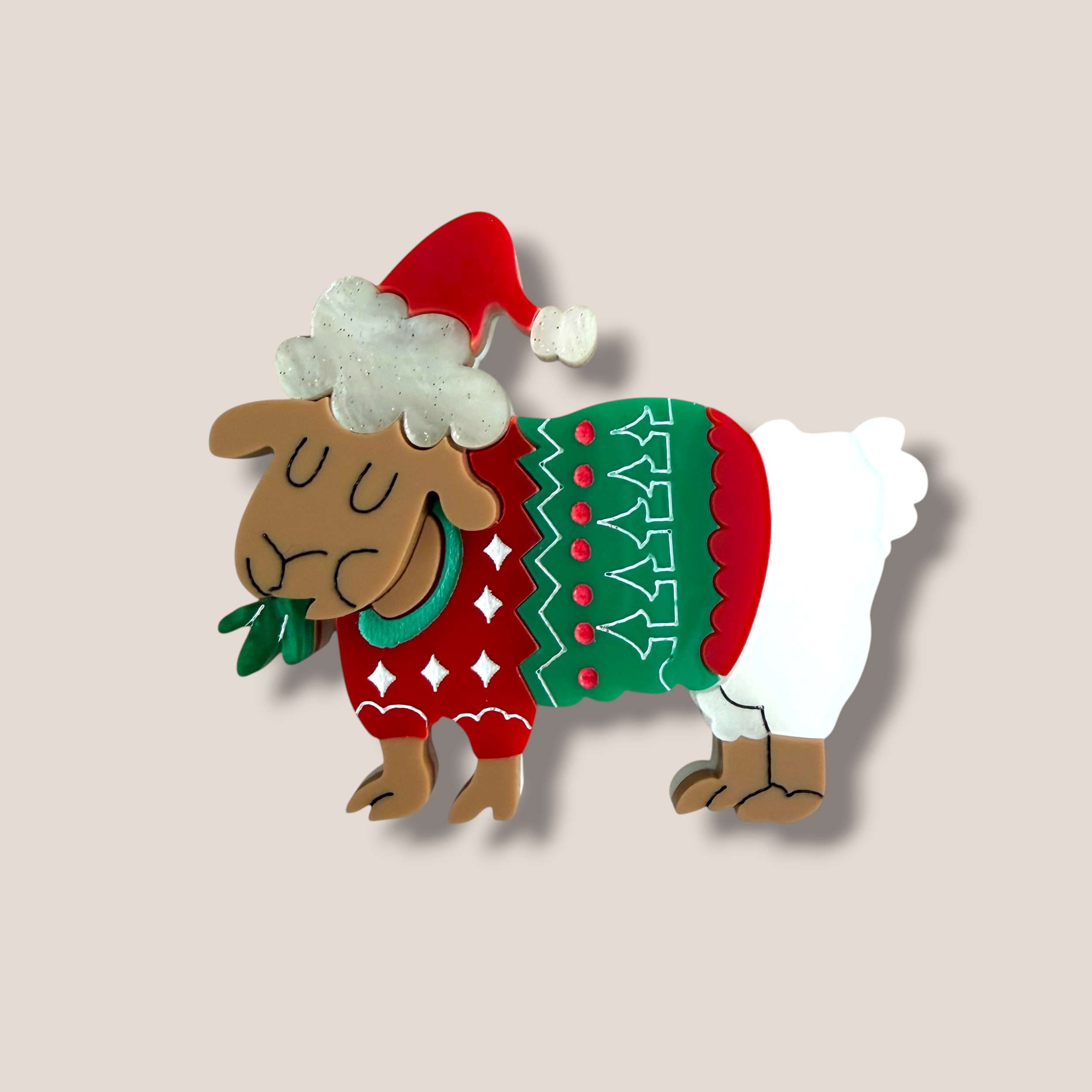 La Vidriola, My Sheepy Jumper, Acrylic Brooch/Pin