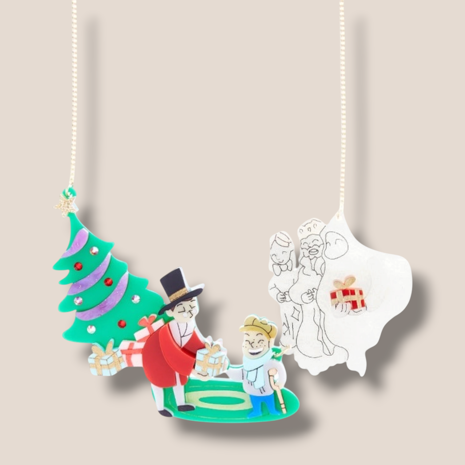 La Vidriola, A Christmas Carol, Acrylic Necklace