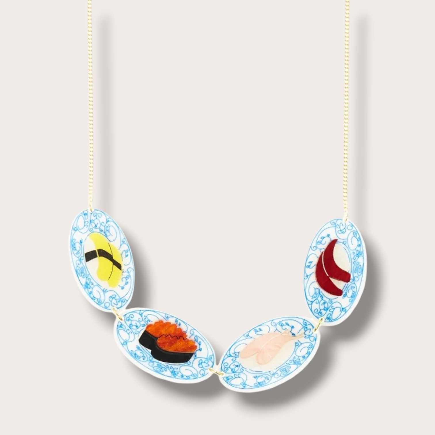 La Vidriola, So Many Sushi Dishes!, Acrylic Necklace
