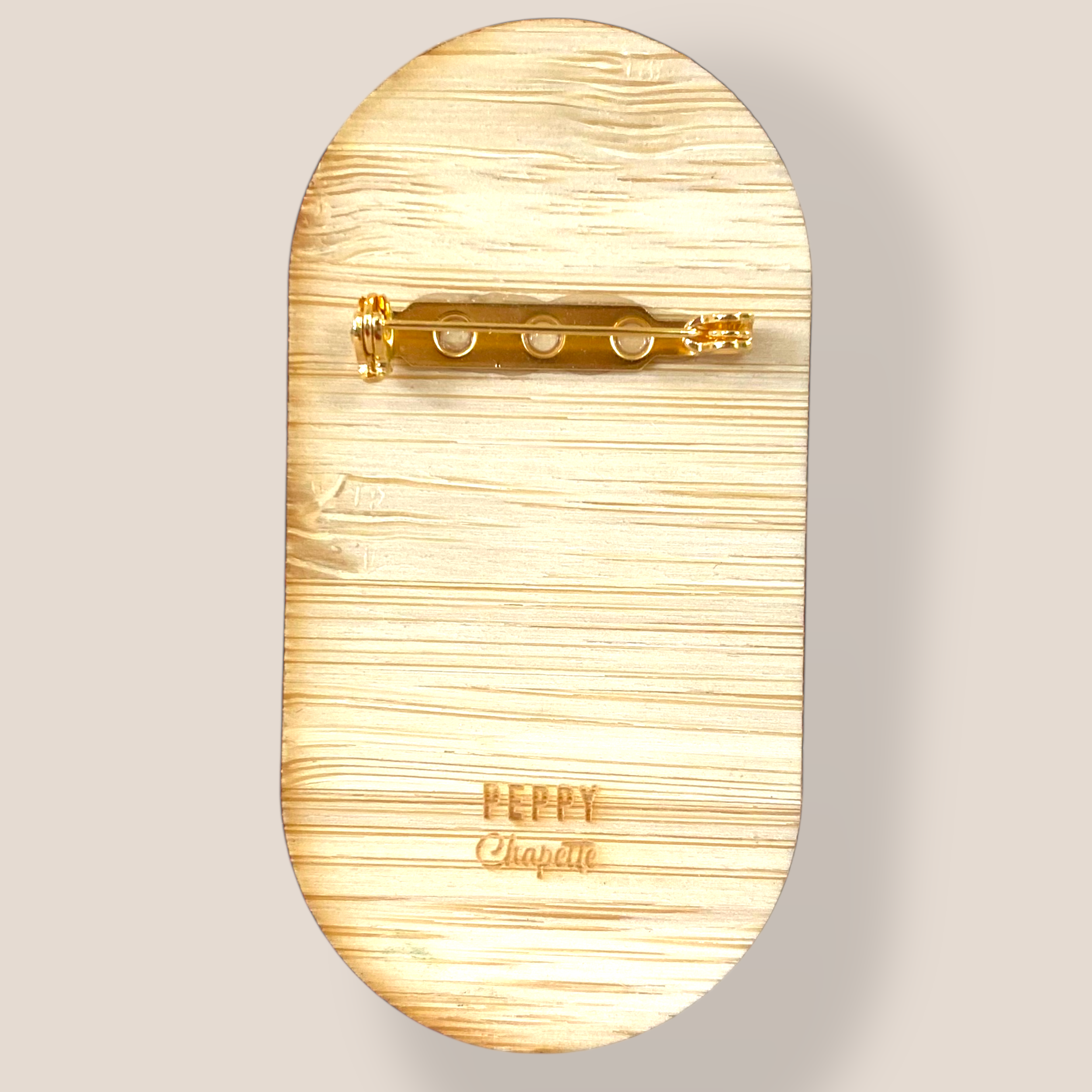 Danilova Jewellery, Peppy Chapette, Moonlight Blue Heron (2022) Acrylic Brooch4.png