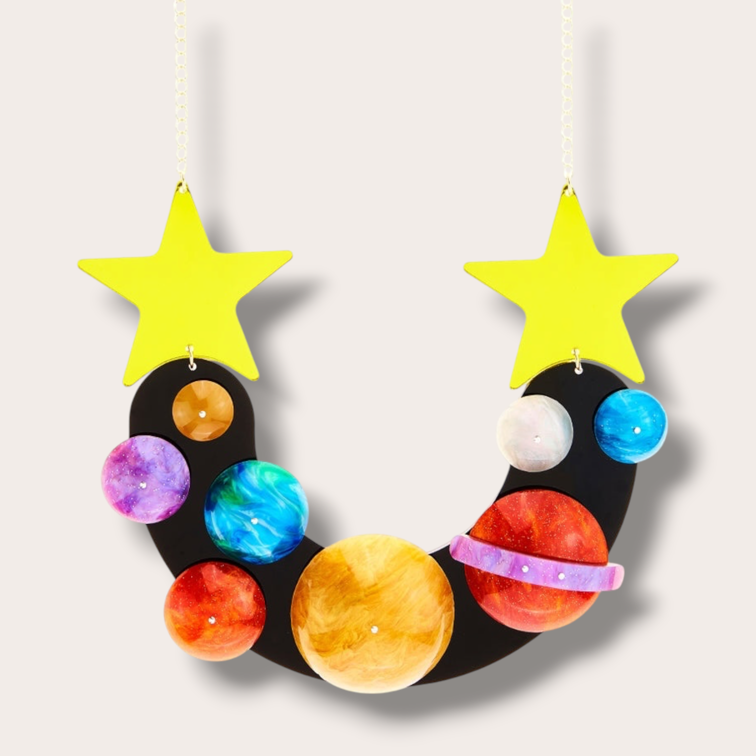 Danilova, La Vidriola, Playing with the Planets and Stars, Statement Acrylic Necklace0.PNG