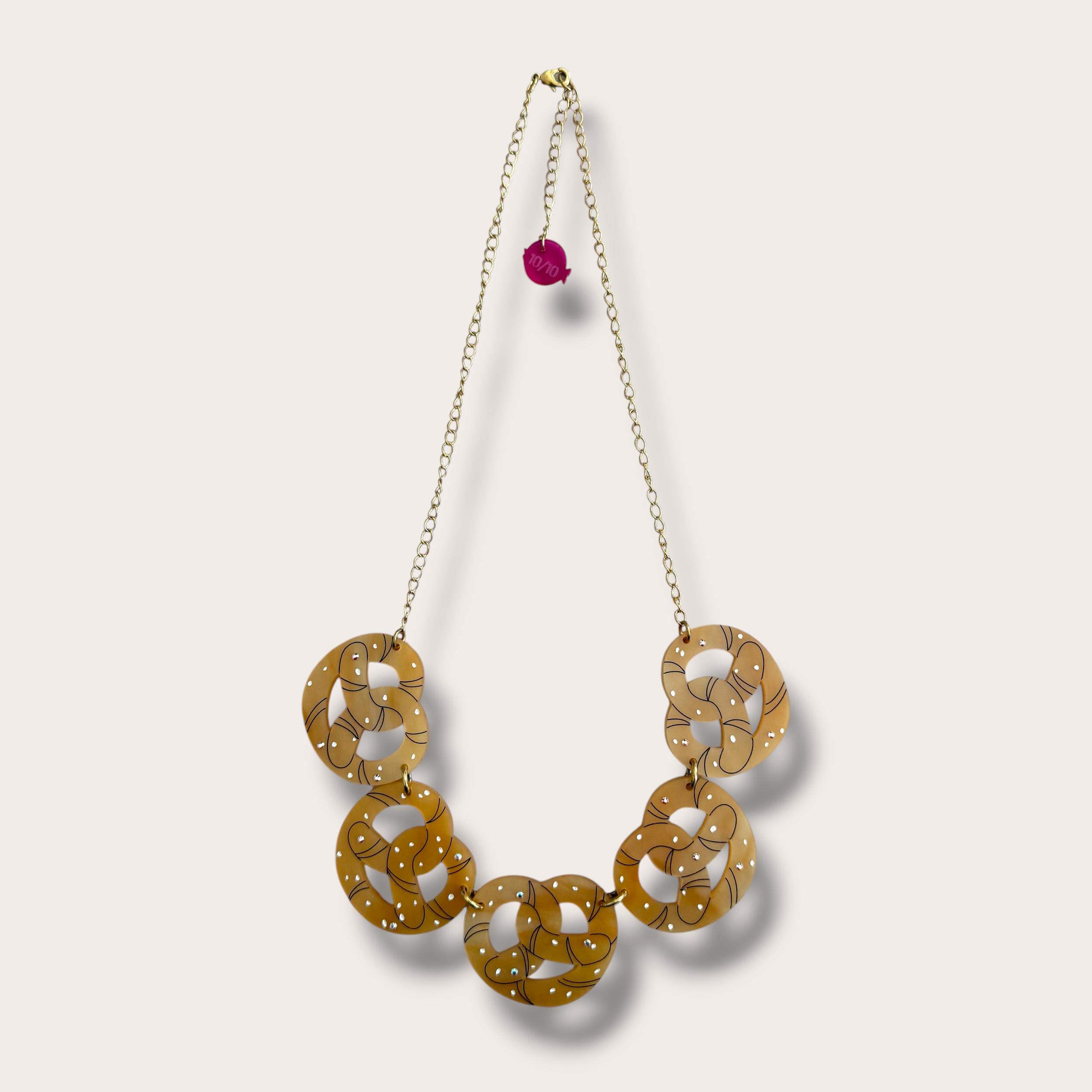 Danilova, La Vidriola, Pretzel, Acrylic Necklace1.PNG
