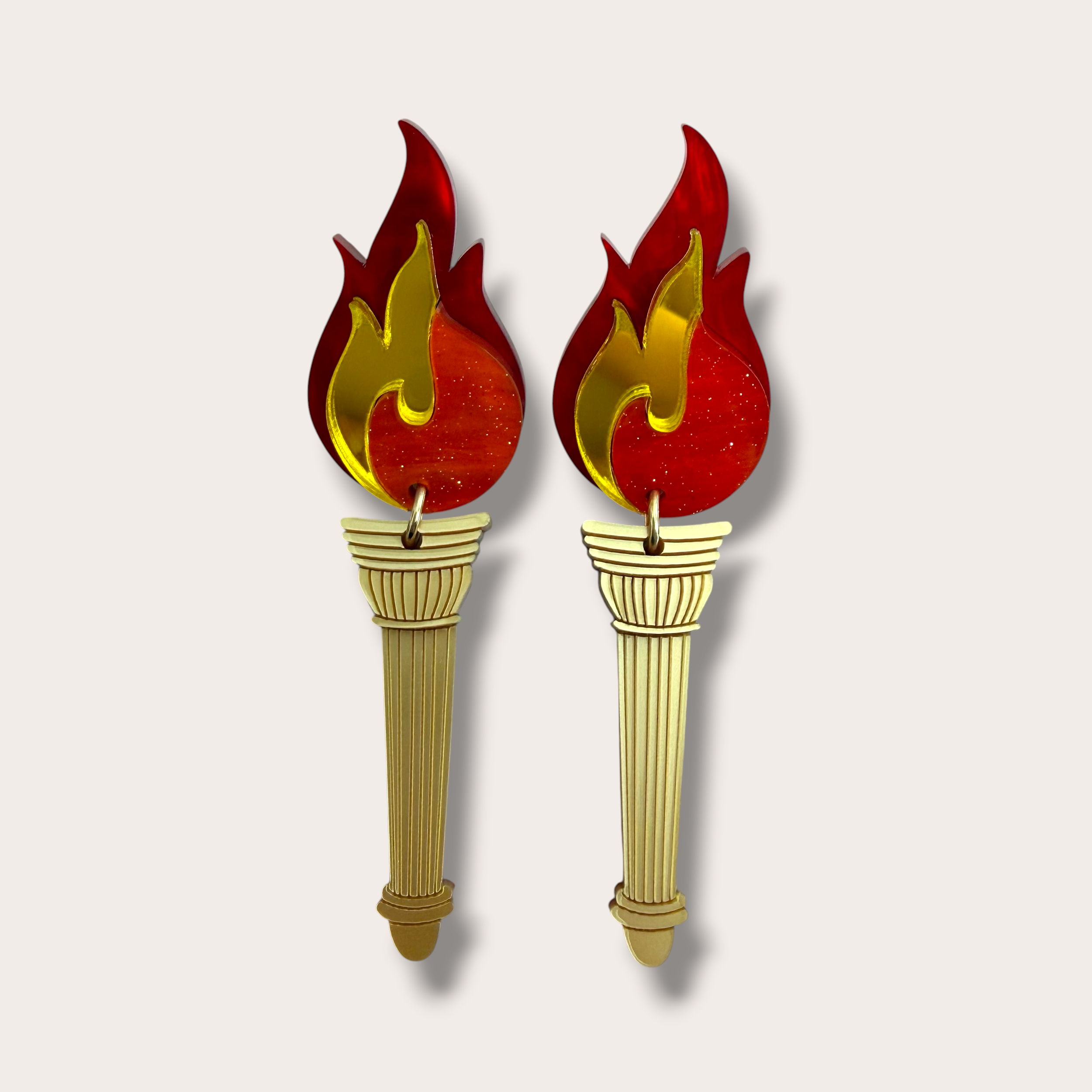 Danilova, La Vidriola, The Olympic Flame, Acrylic Earrings0.PNG