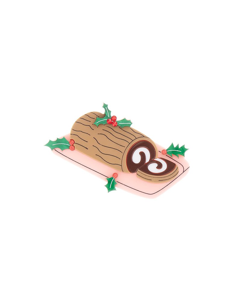 Danilova, La Vidriola, Delicious Buche de Noel Cake, Acrylic Brooch:Pin1.jpg