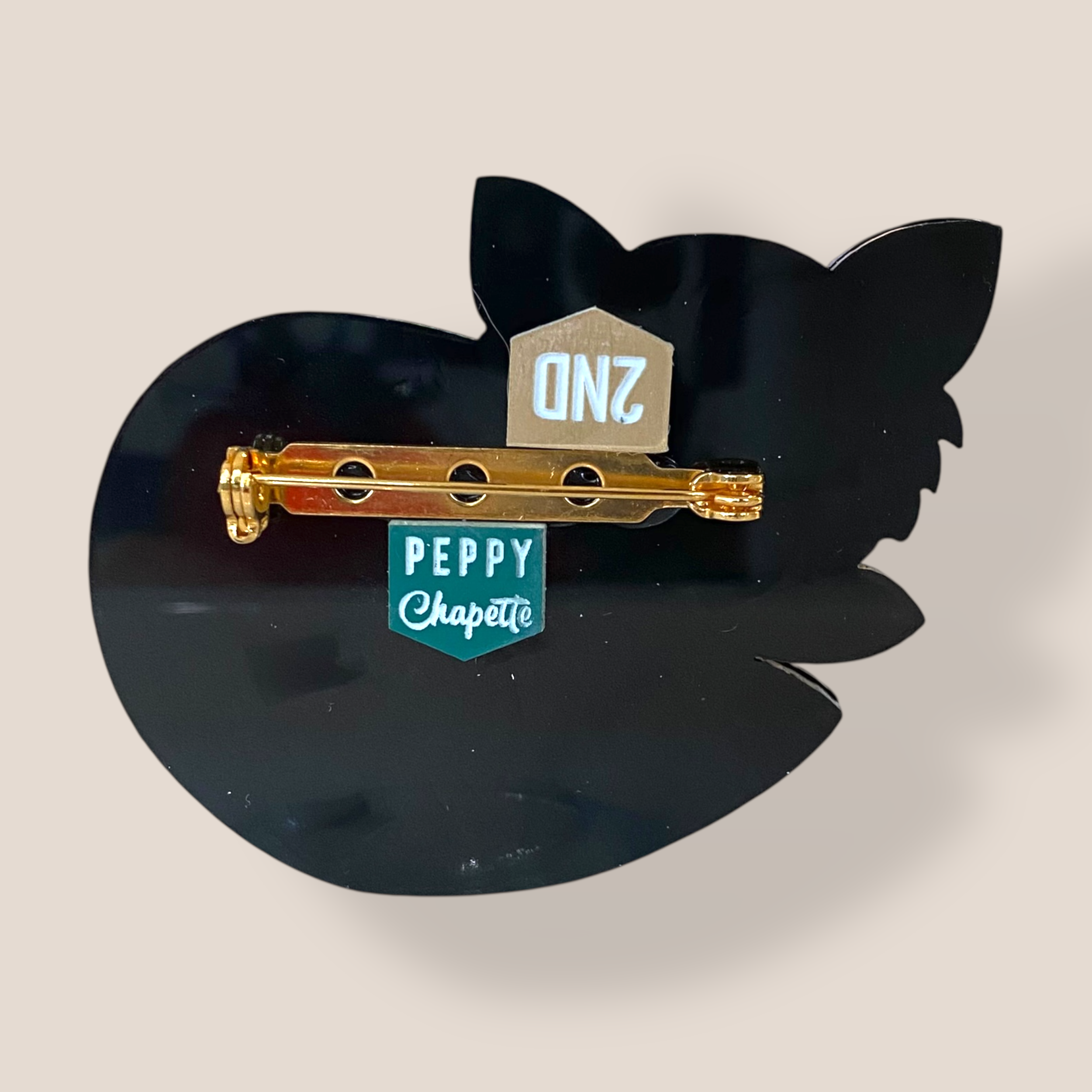 Danilova Jewellery, Peppy Chapette, Flower Queen Kitten (2017) Acrylic Brooch5.png