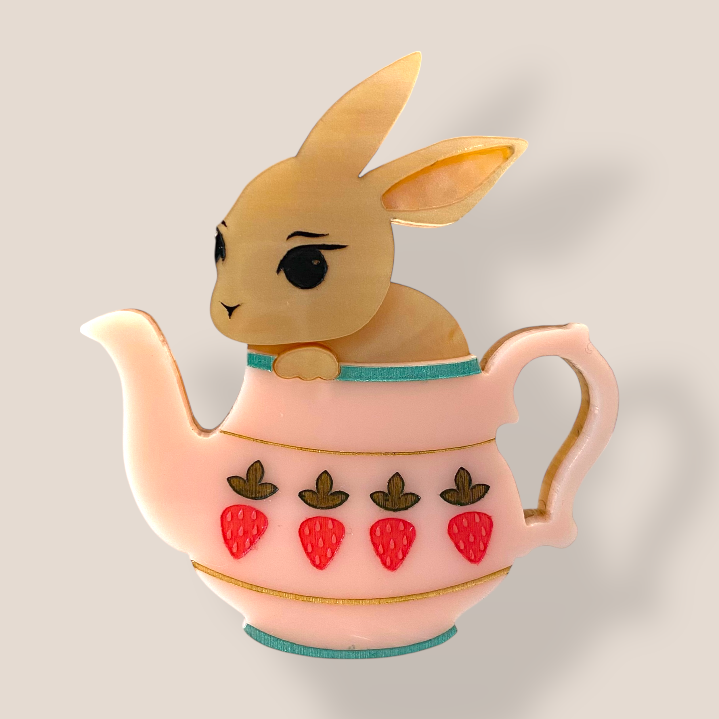Peppy Chapette, Bunny Pot Poppy (2021), Acrylic Brooch